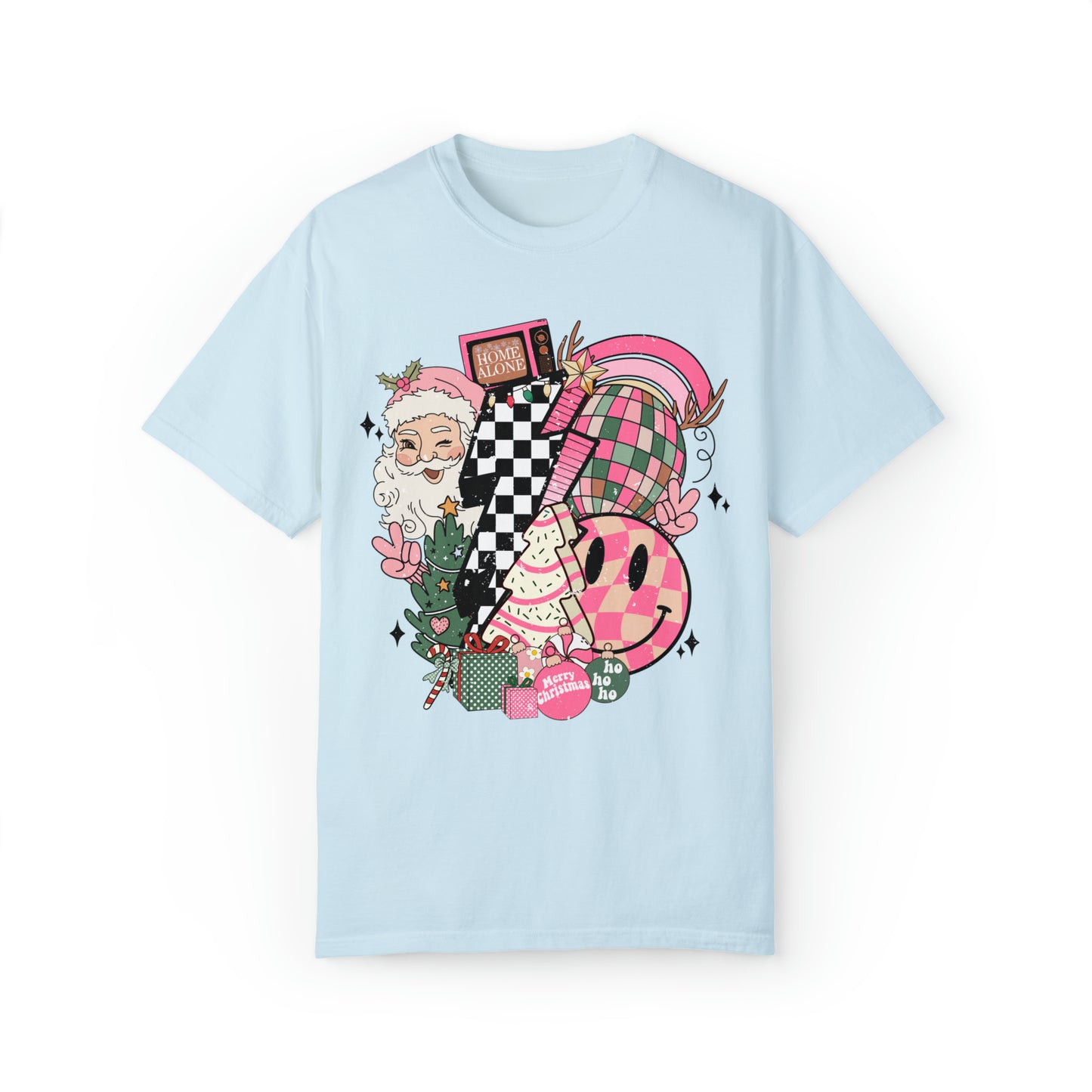 Pink Christmas Collage Shirt
