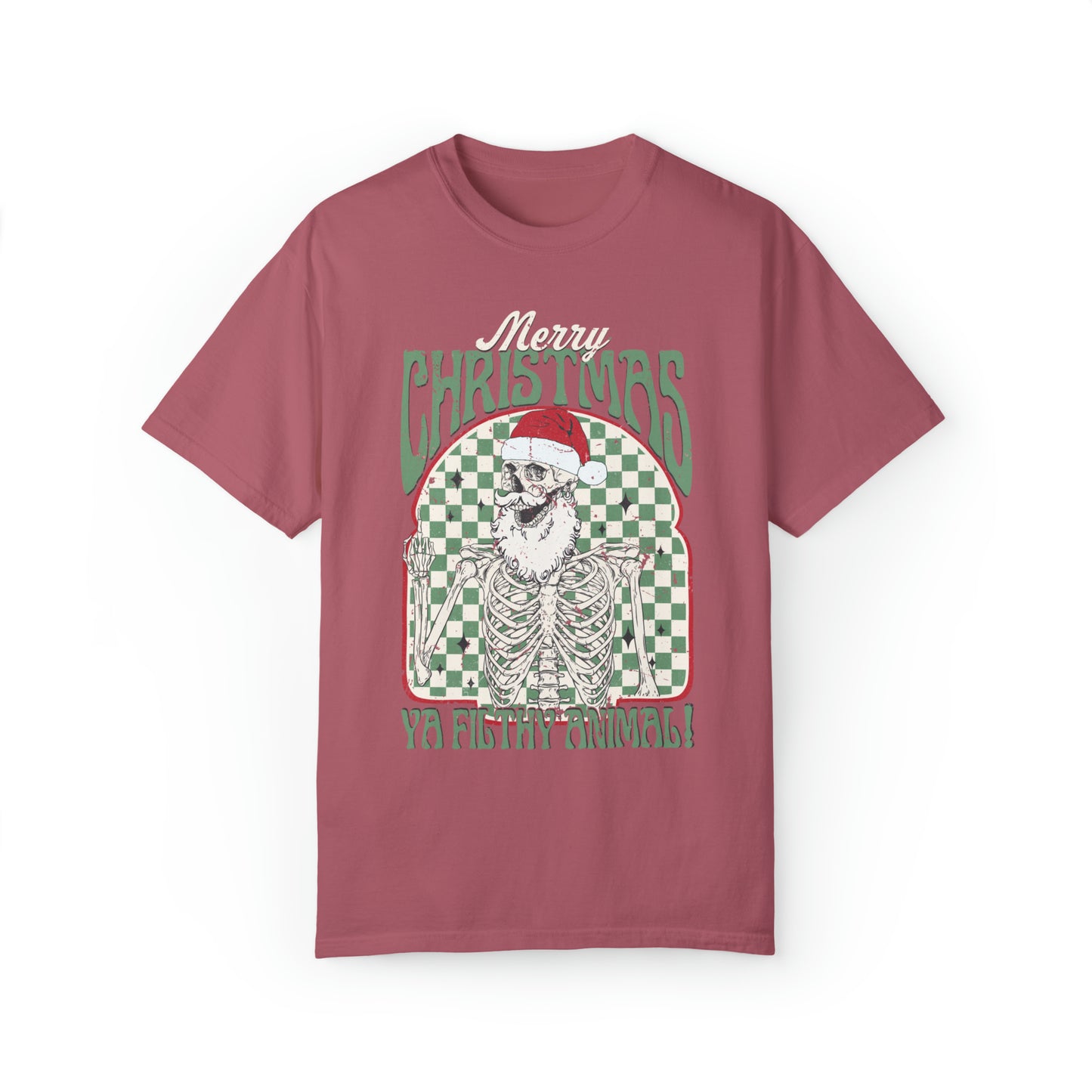 Merry Christmas Filthy Animal Skeleton Shirt