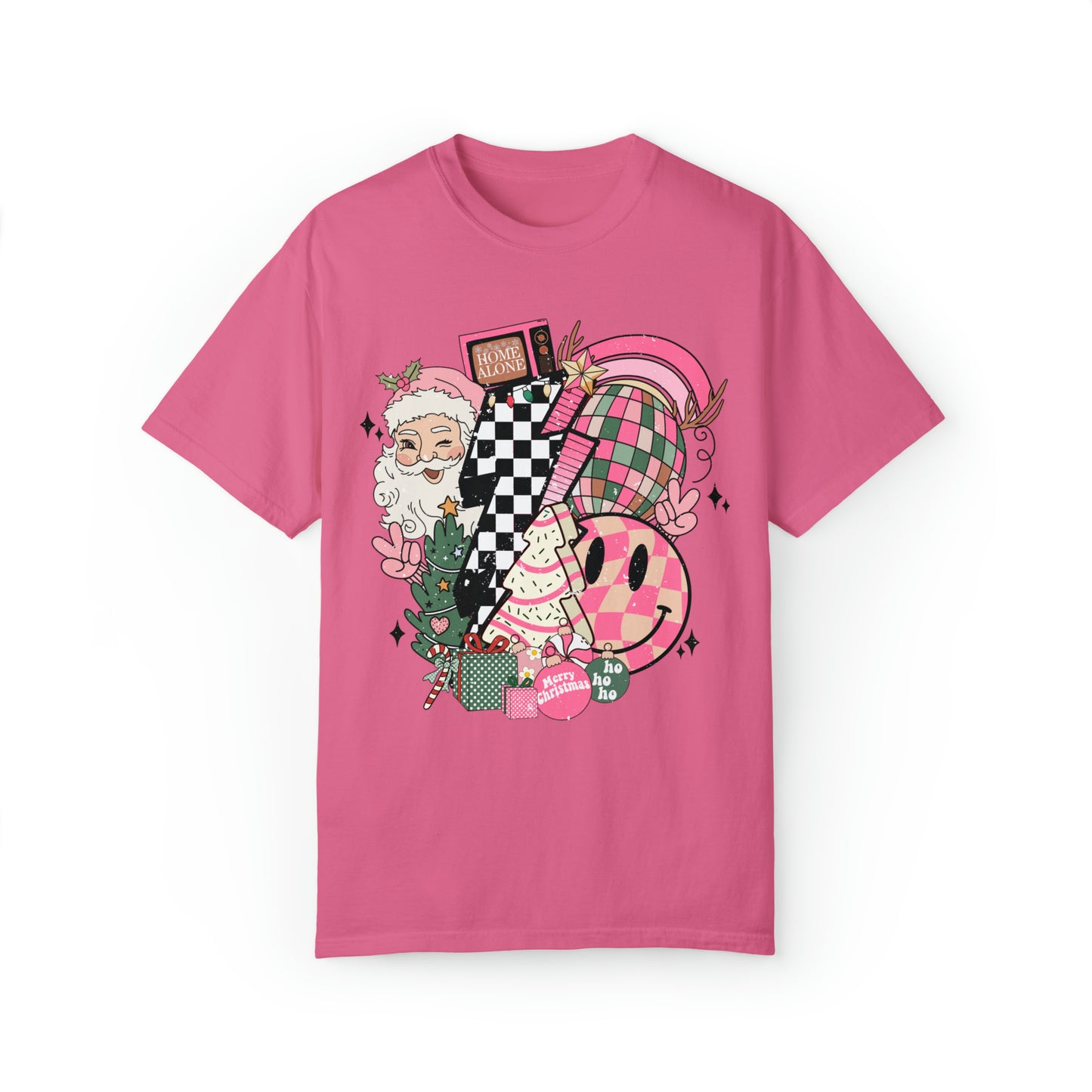 Pink Christmas Collage Shirt