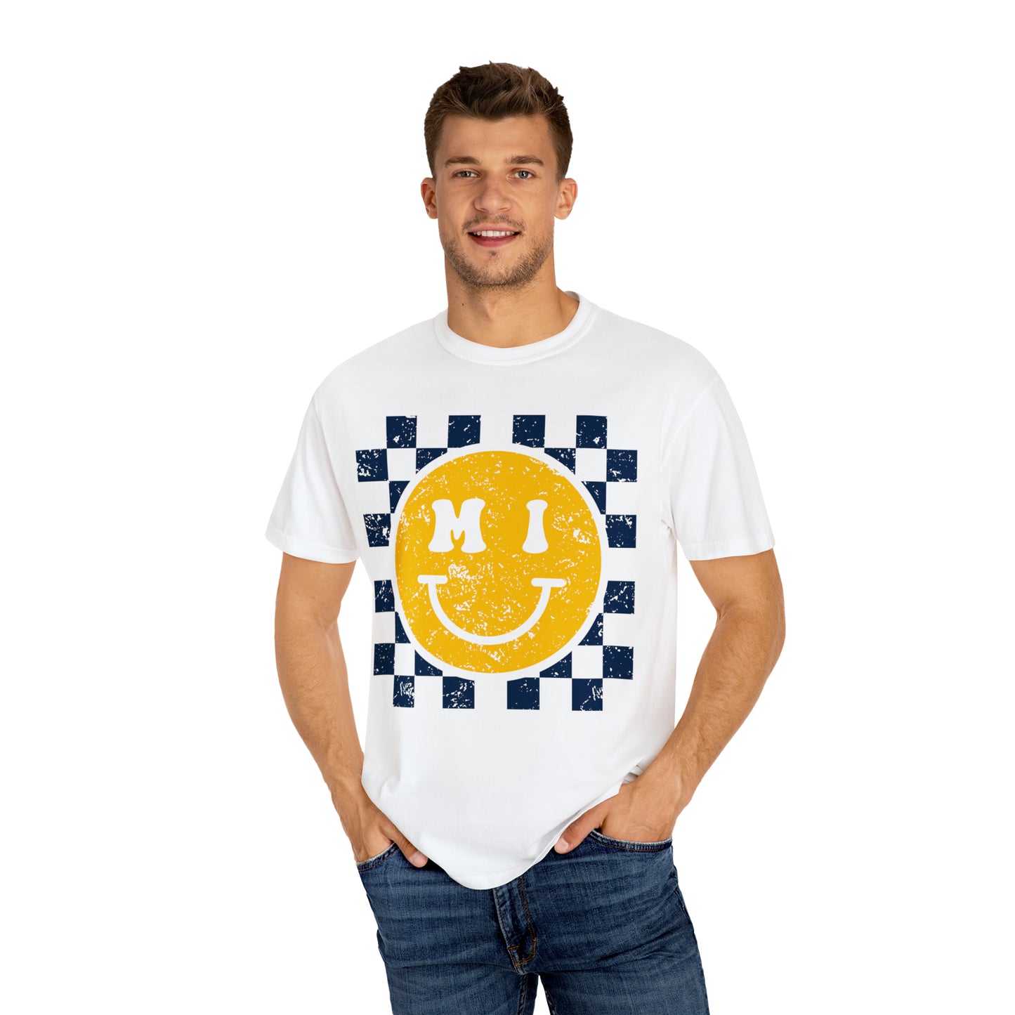 Michigan Checkered Smiley Shirt