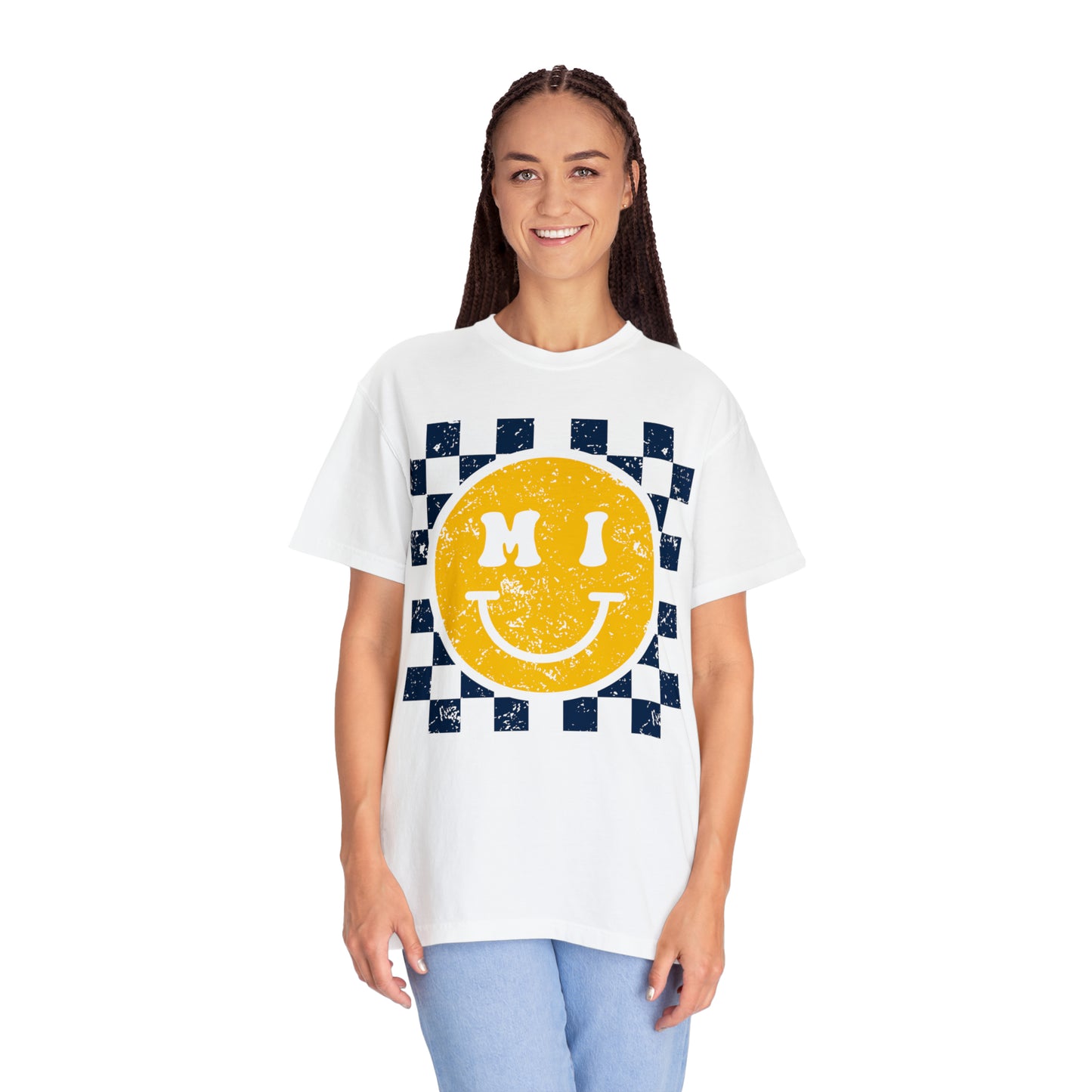 Michigan Checkered Smiley Shirt