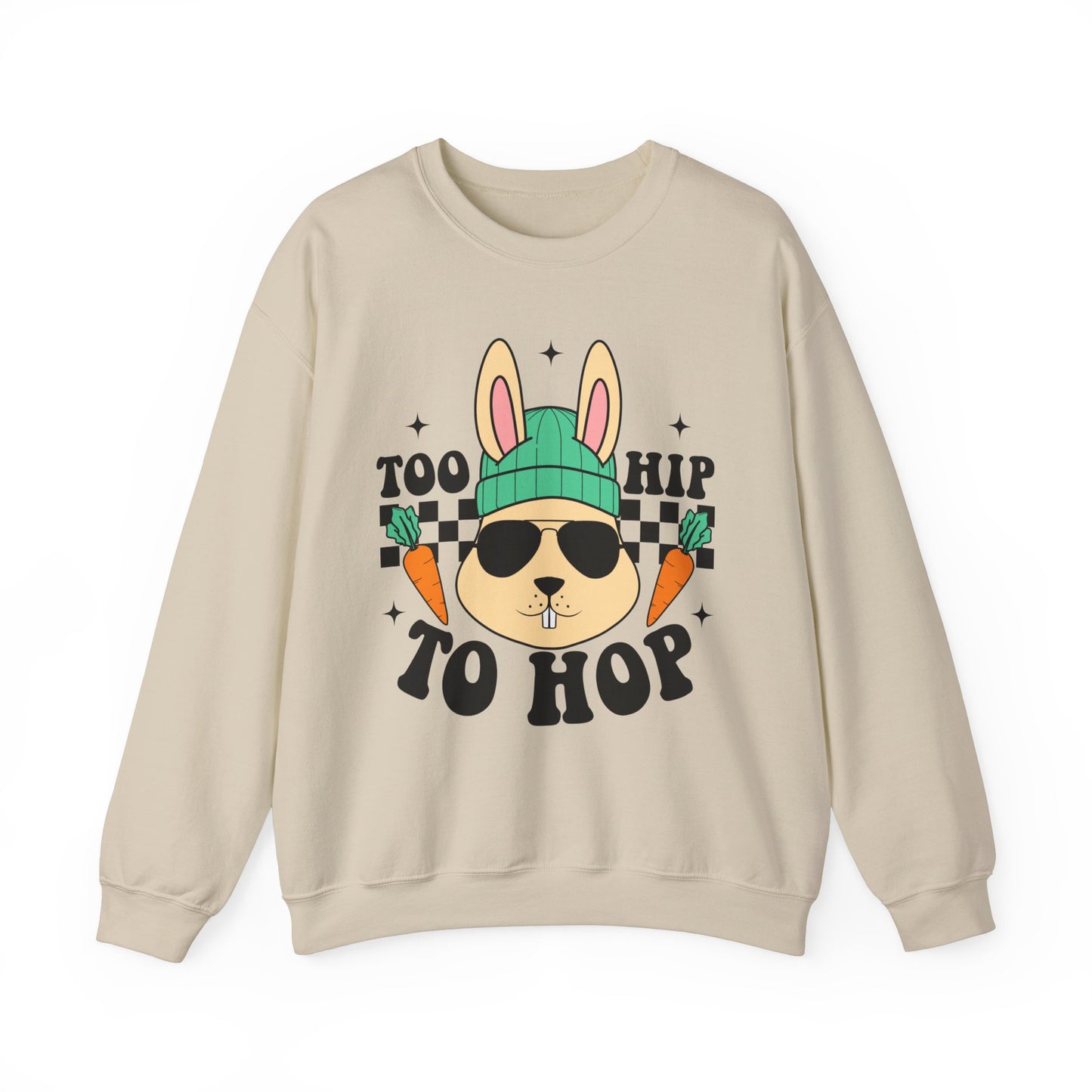 Retro Too Hip To Hop Bunny Sweatshirt
