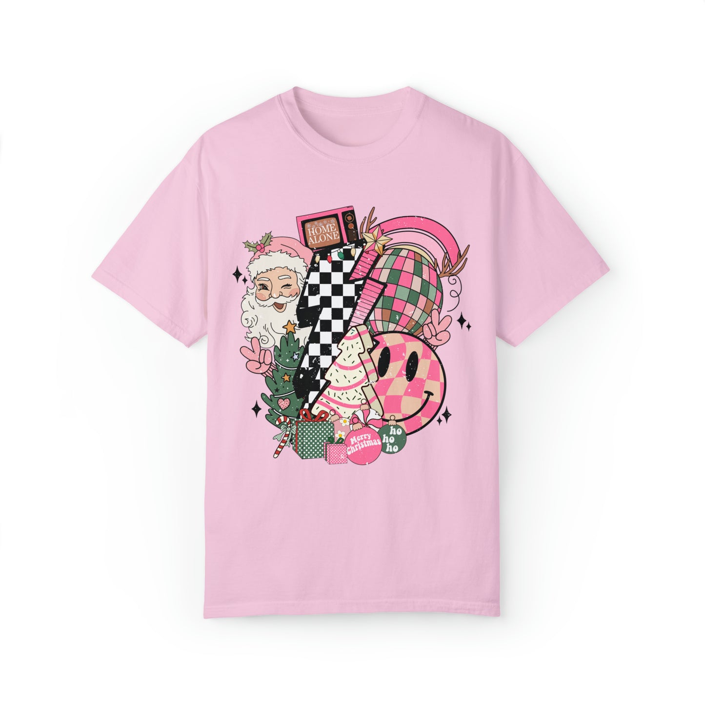 Pink Christmas Collage Shirt