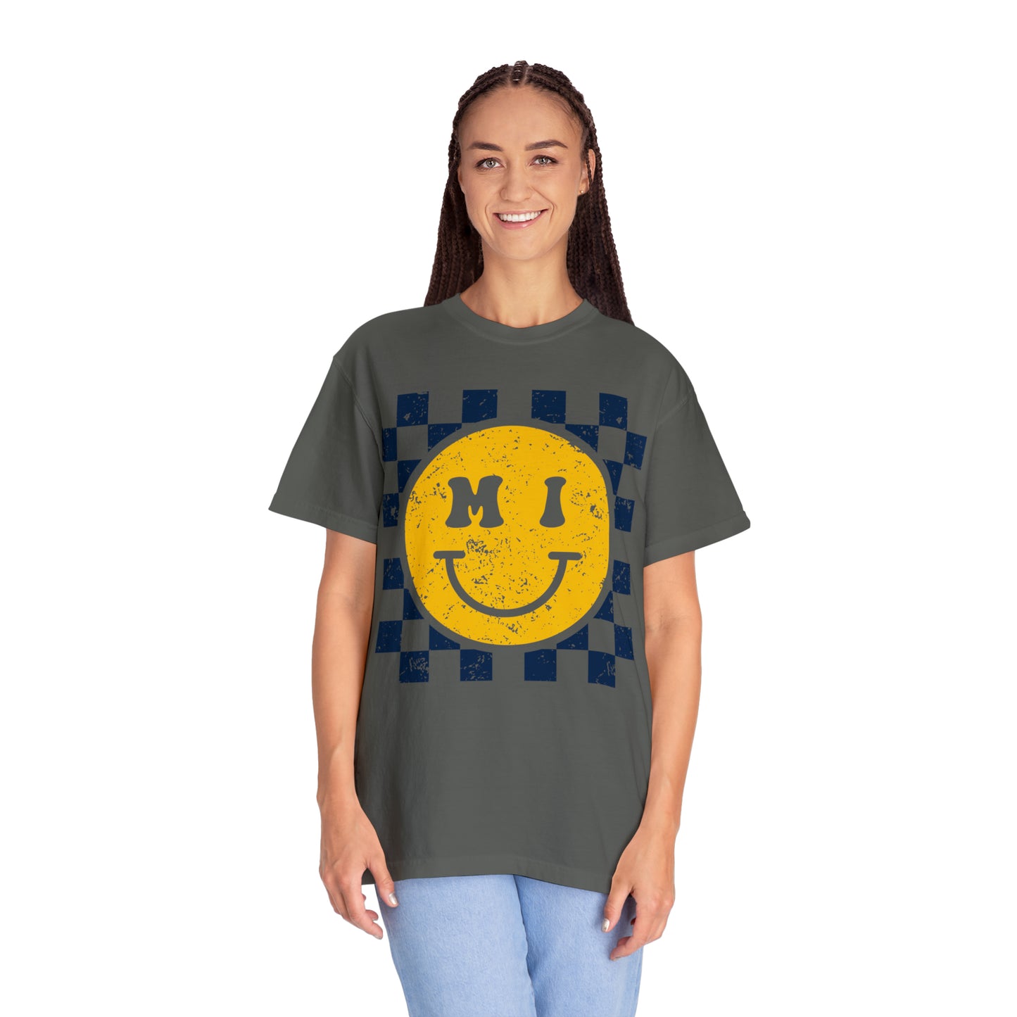 Michigan Checkered Smiley Shirt