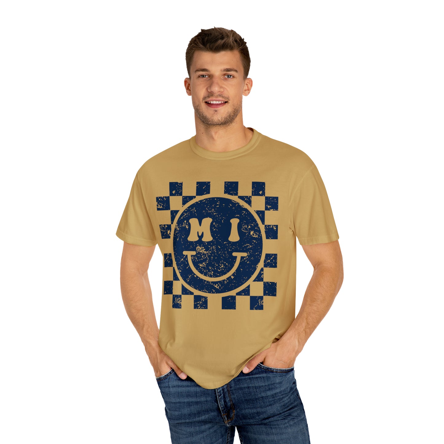 Michigan Checkered Smiley Shirt