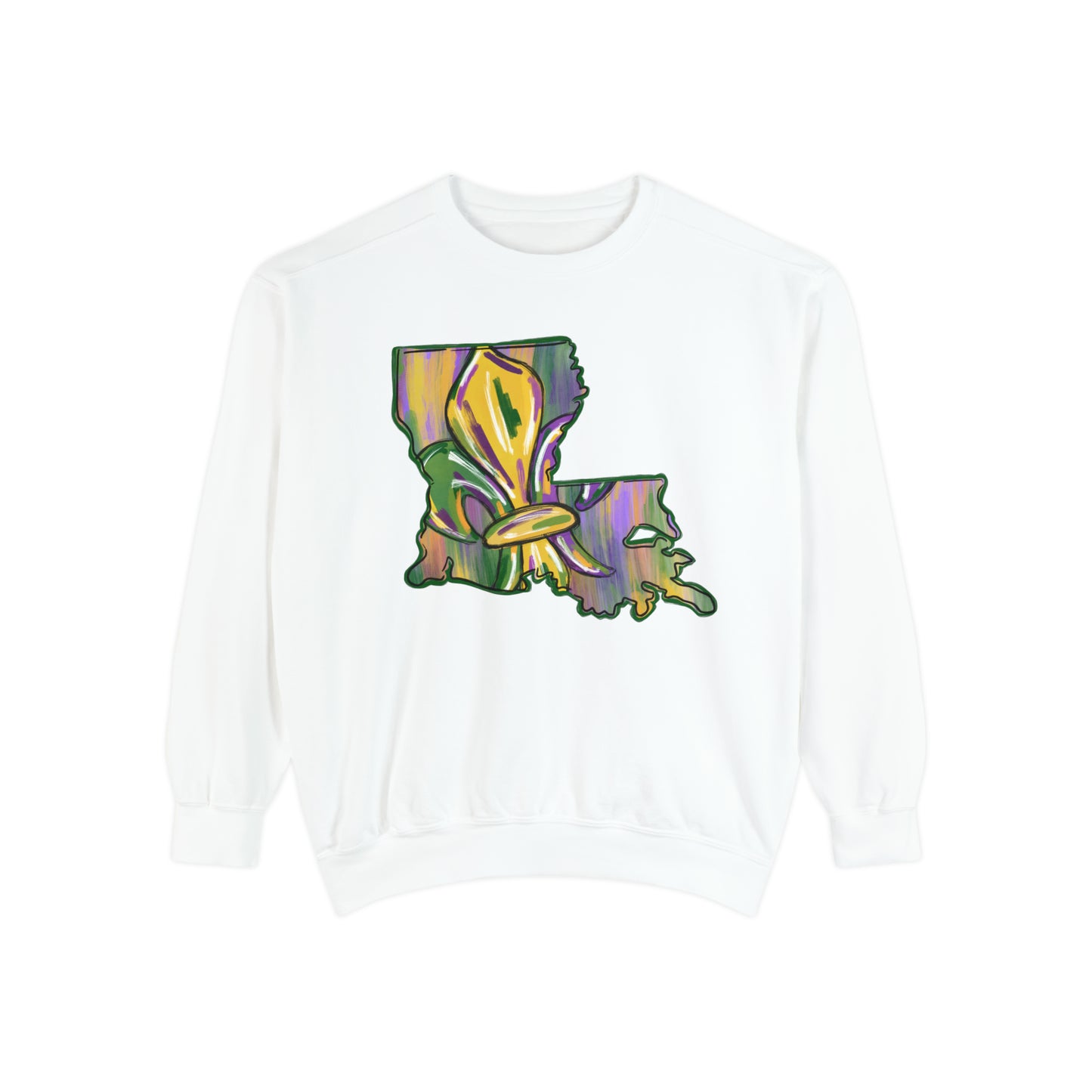 Louisiana Mardi Gras Comfort Colors Sweatshirt