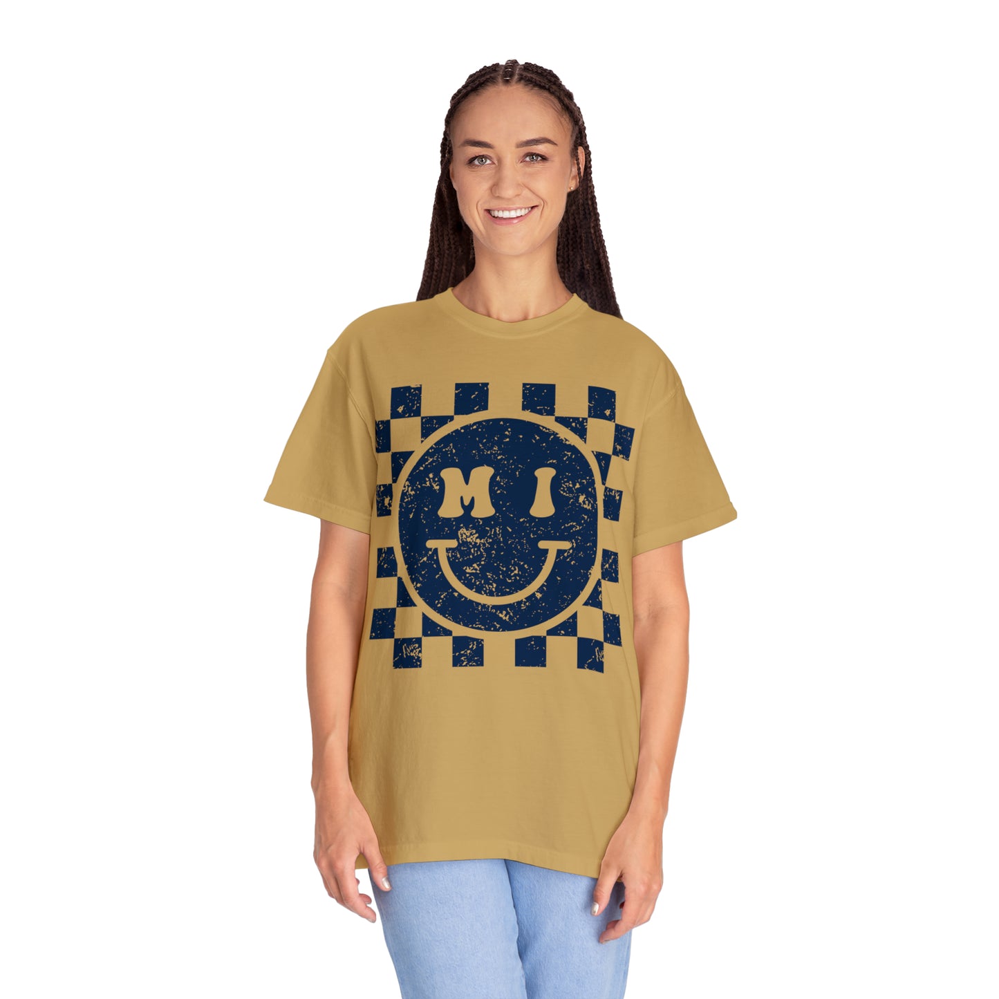 Michigan Checkered Smiley Shirt