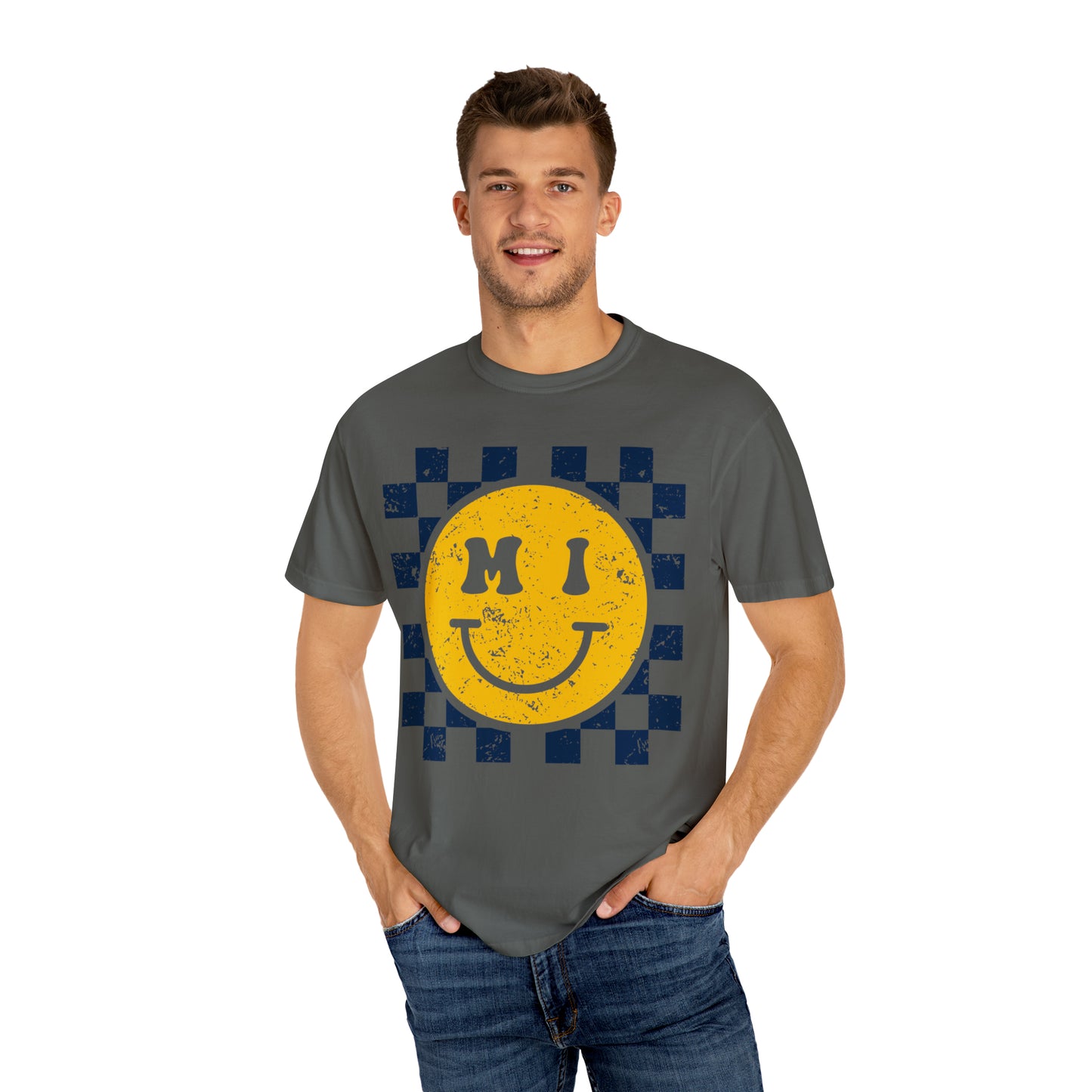 Michigan Checkered Smiley Shirt
