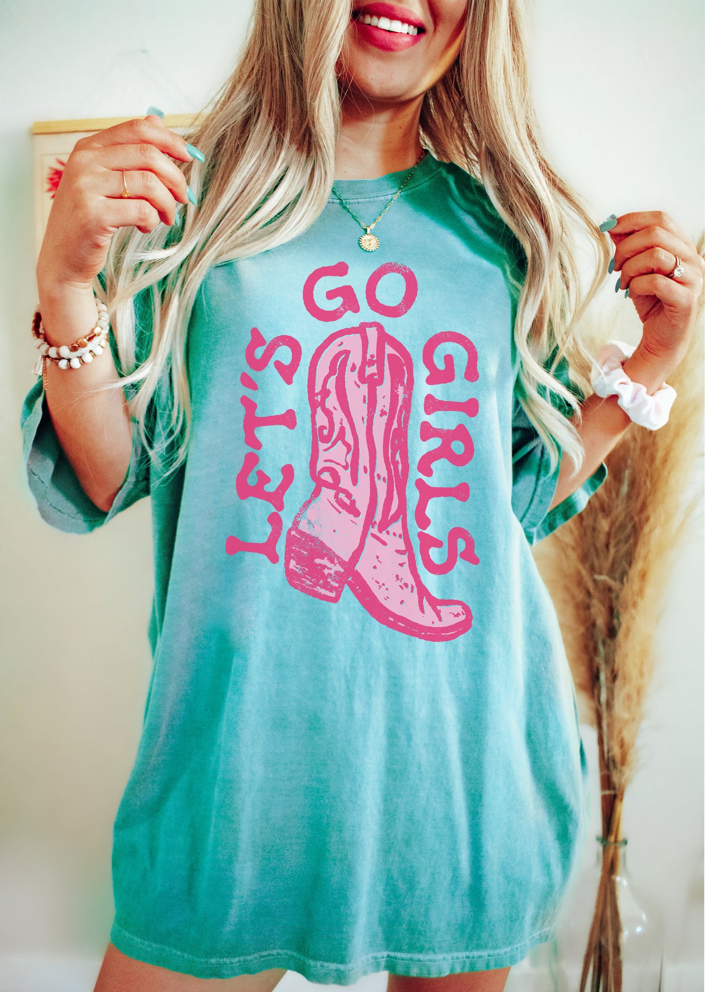 Lets Go Girls Cowboy Boots Shirt