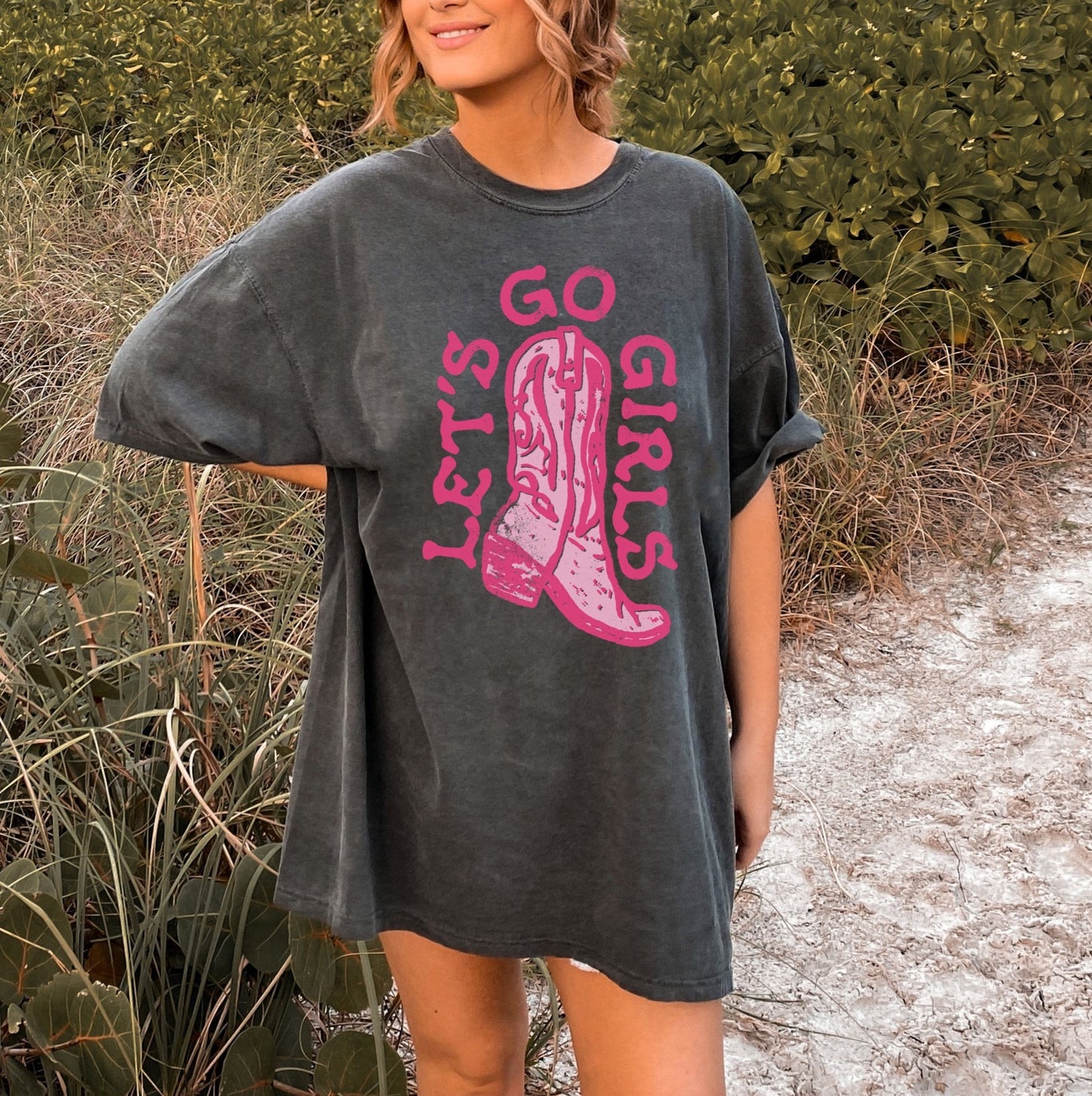 Lets Go Girls Cowboy Boots Shirt