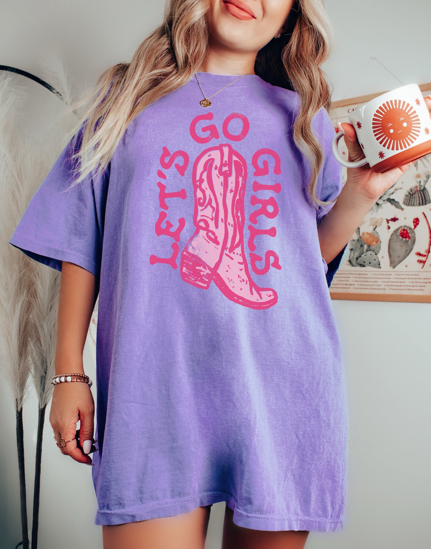 Lets Go Girls Cowboy Boots Shirt