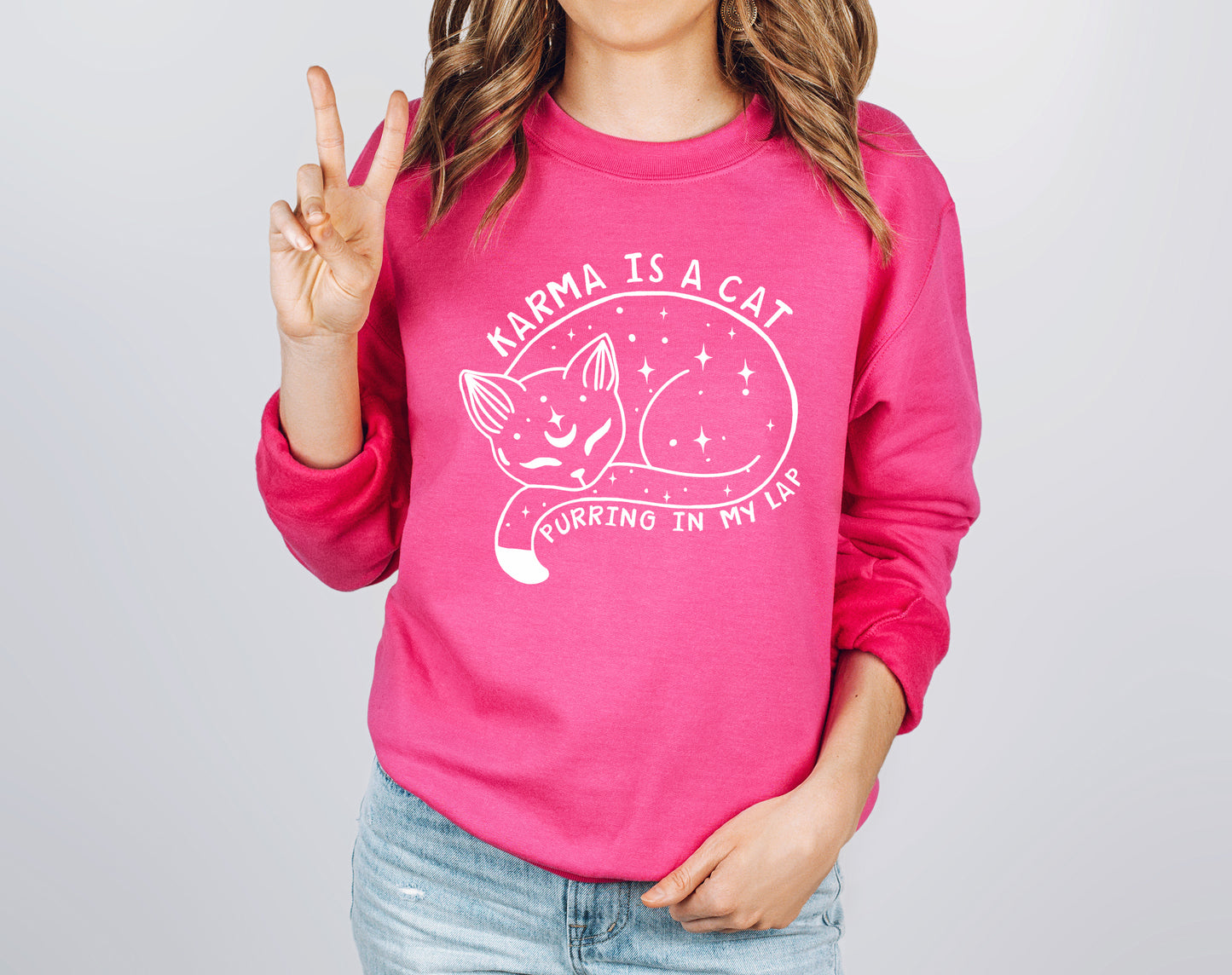 Karma Is A Cat Sweatshirt