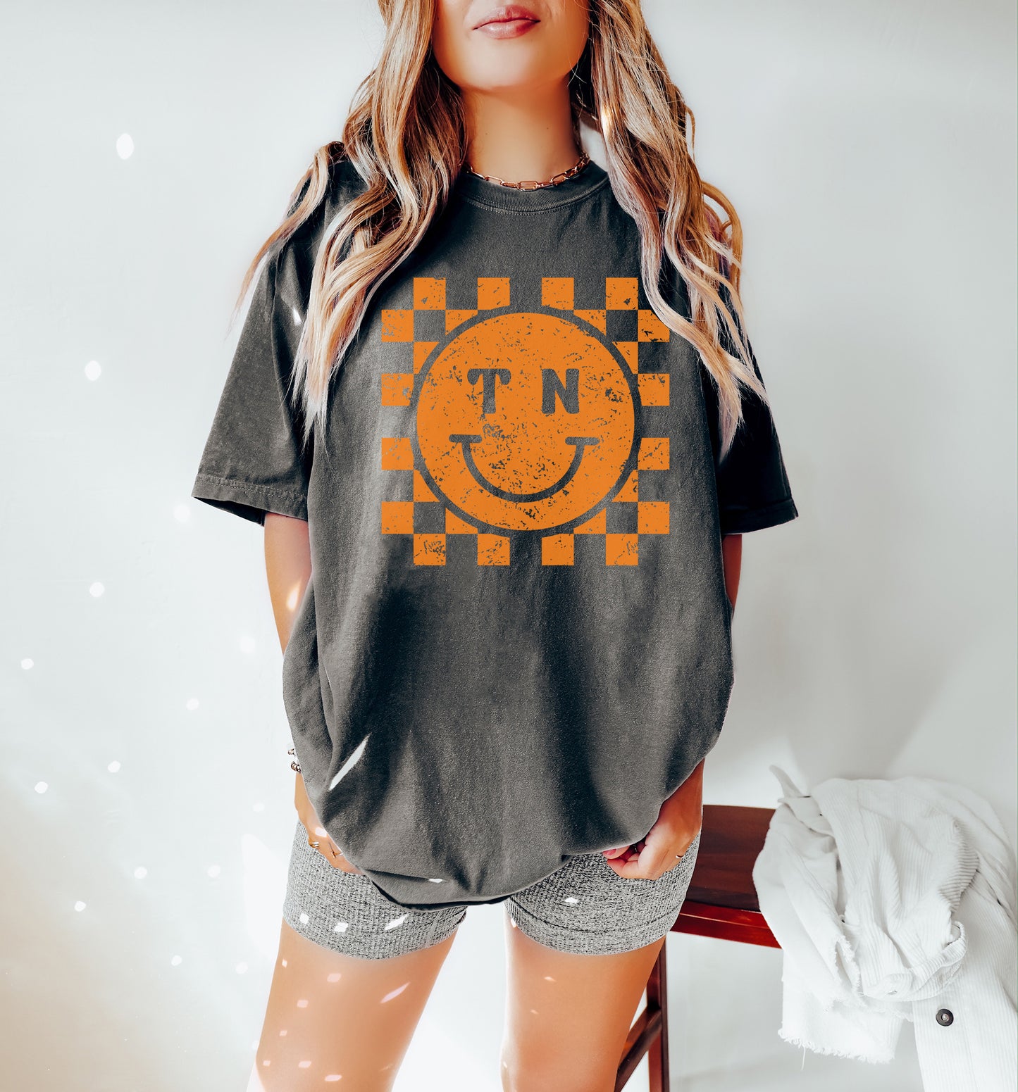 Tennessee Checkered Smiley Face Shirt