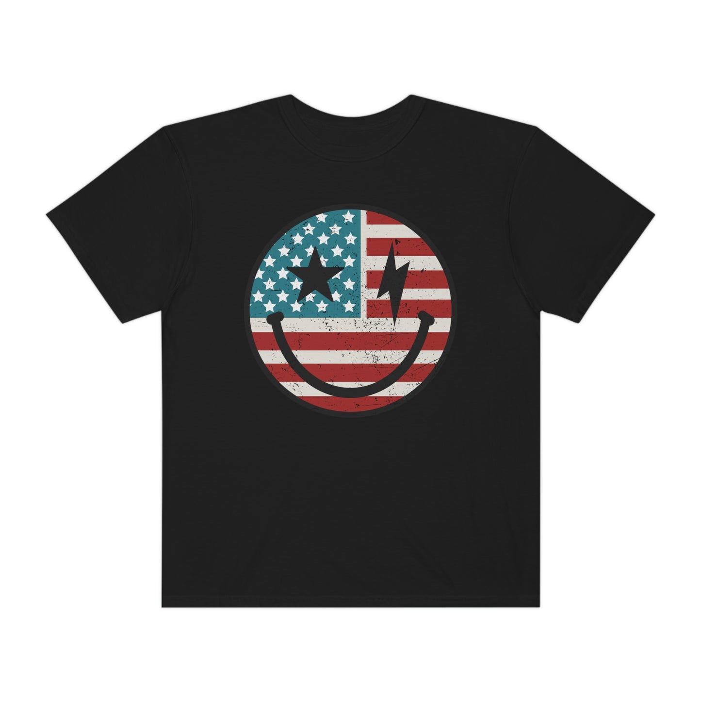 American Babe 4th of July Happy Face Shirt
