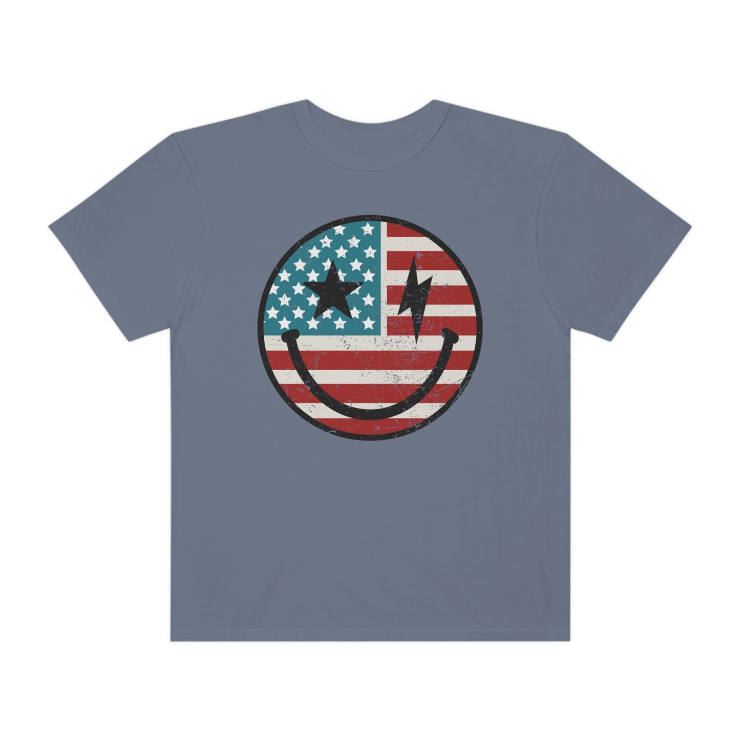 American Babe 4th of July Happy Face Shirt