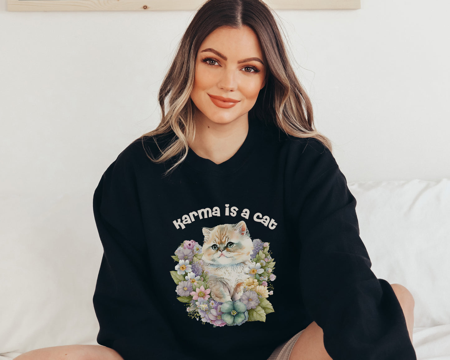 Karma Is A Cat Sweatshirt