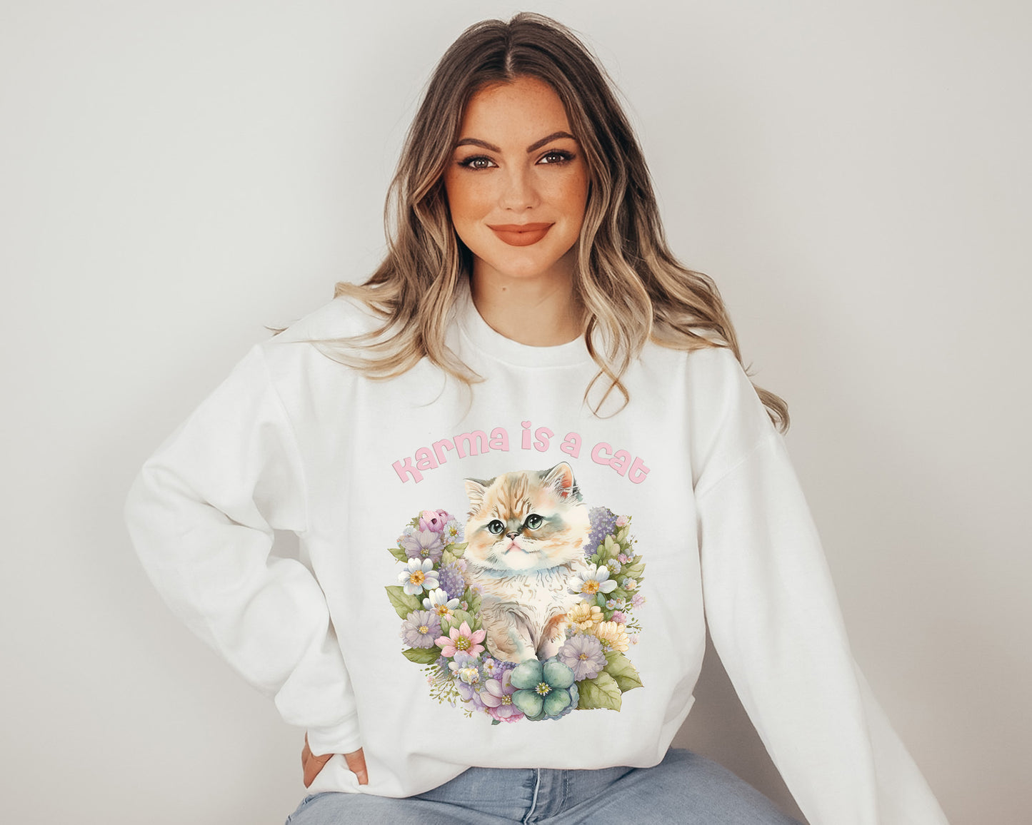 Karma Is A Cat Sweatshirt