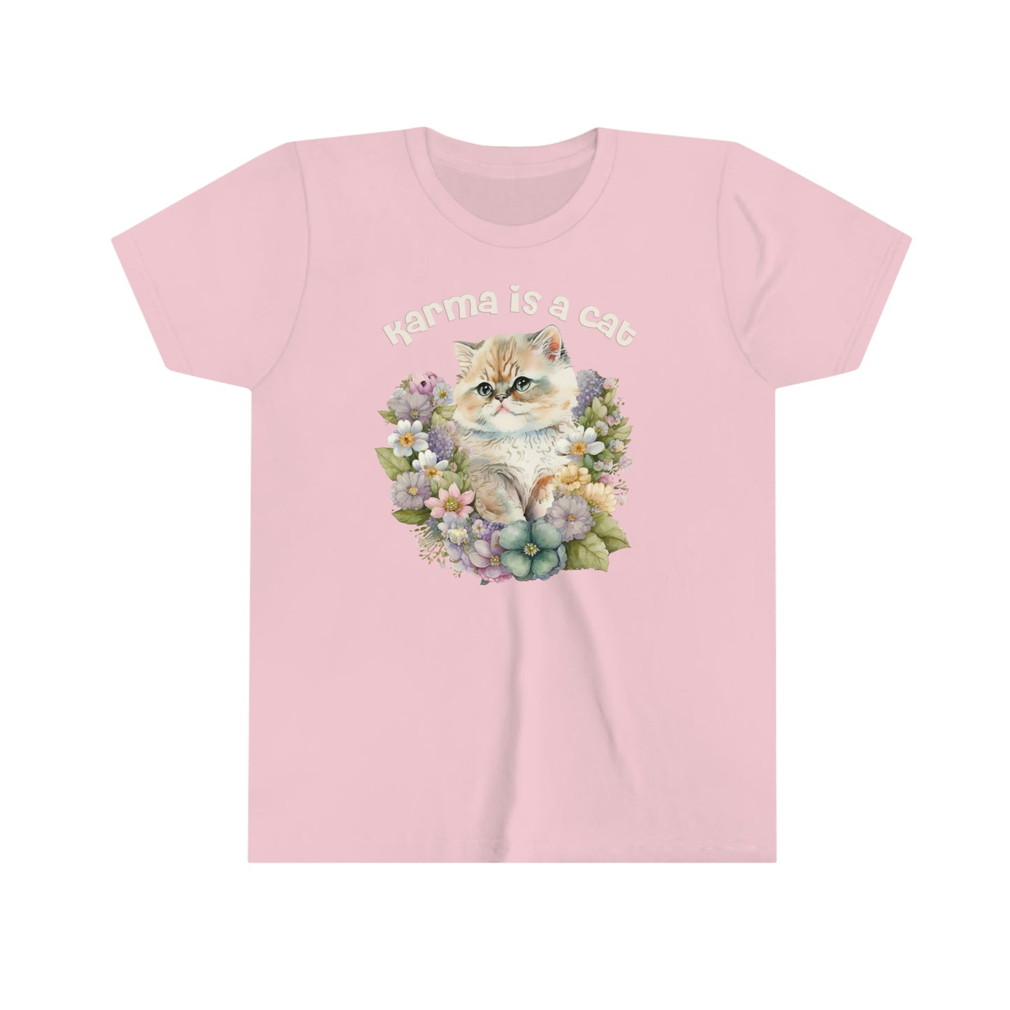Karma Is A Cat Youth Kids Shirt