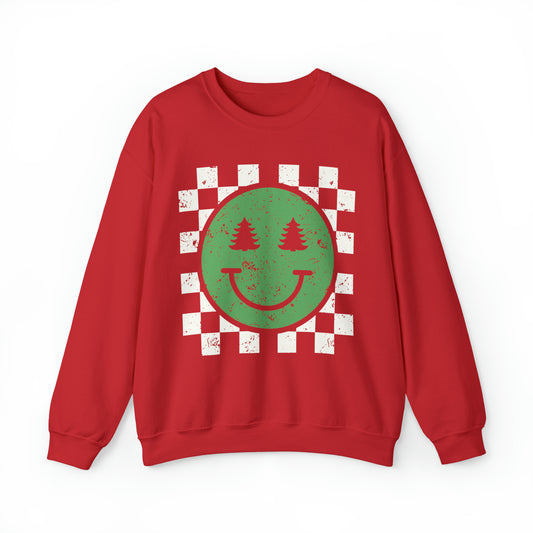 Retro Smile Christmas Tree Sweatshirt