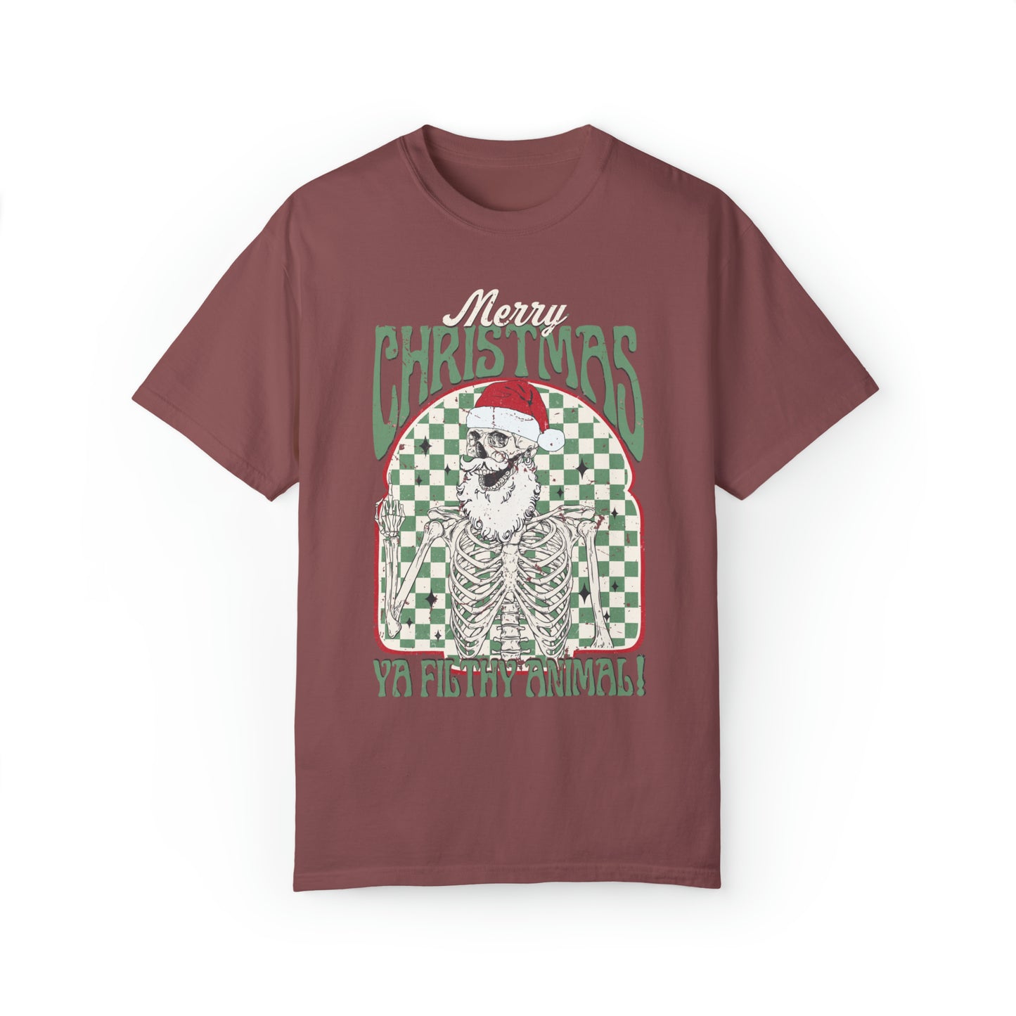 Merry Christmas Filthy Animal Skeleton Shirt