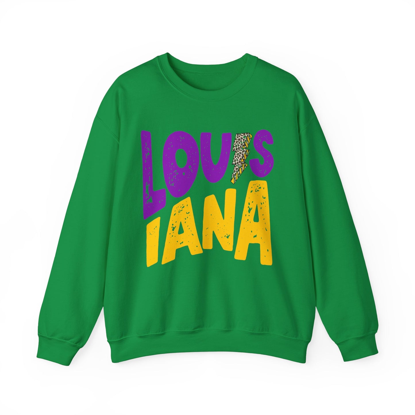 Louisiana Mardi Gras Lightning Bolt Sweatshirt