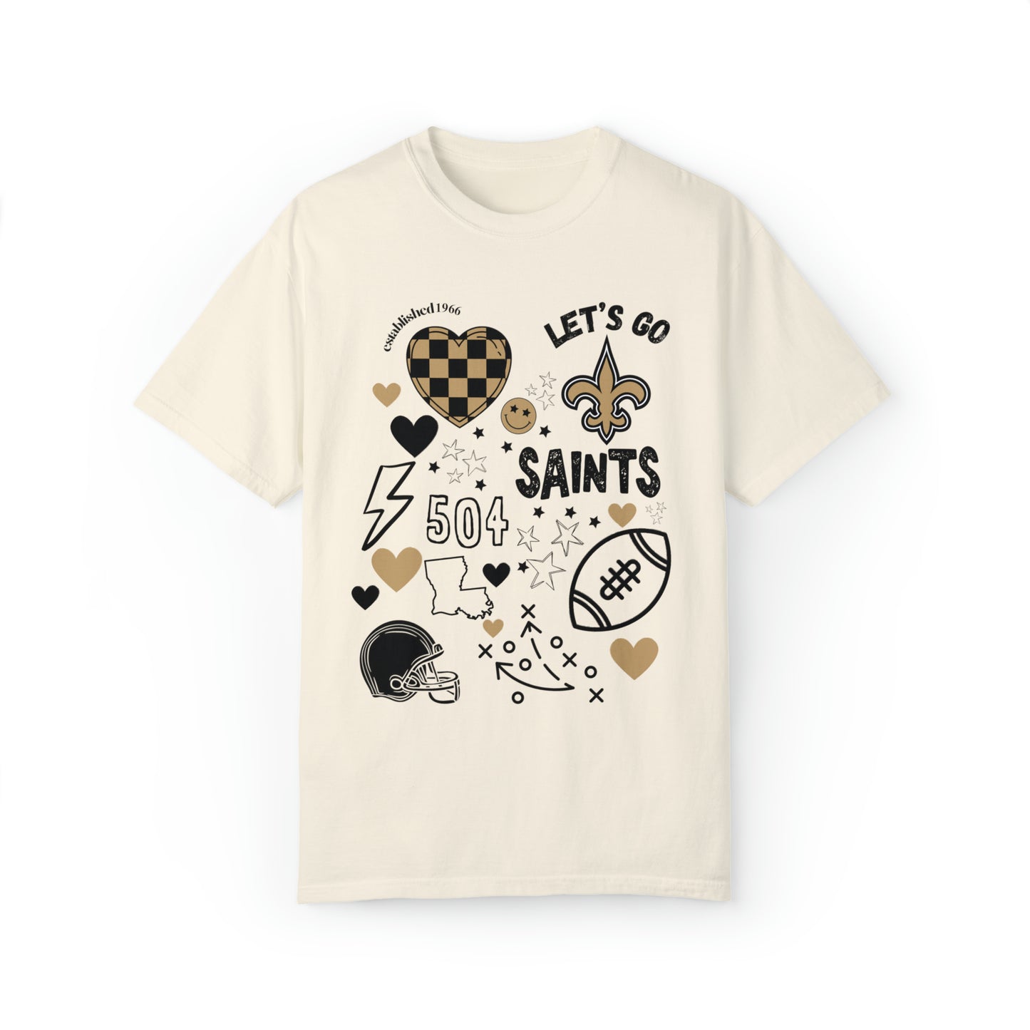 Saints Game Day Shirt, Design on Front Only