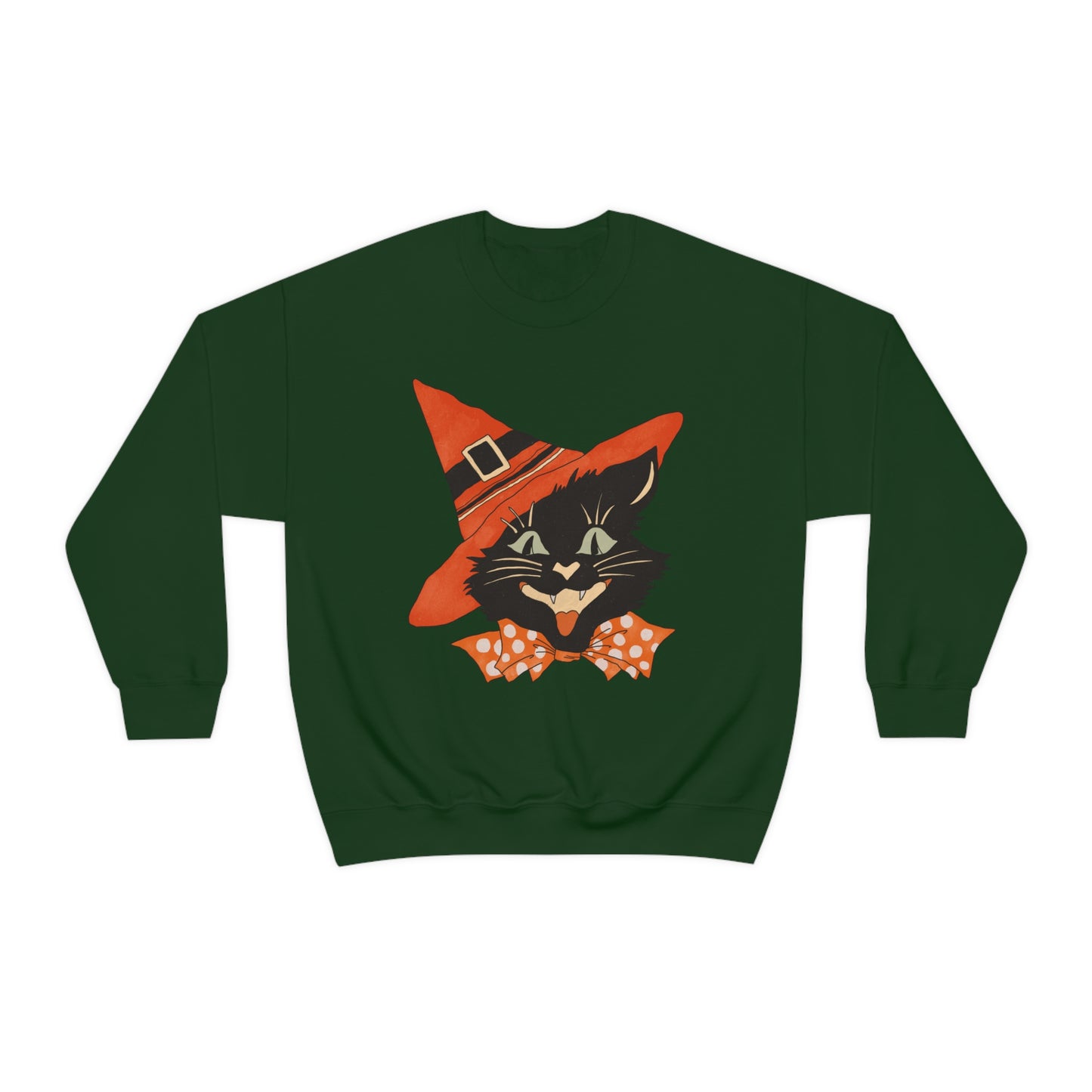 Vintage Black Cat Halloween Sweatshirt