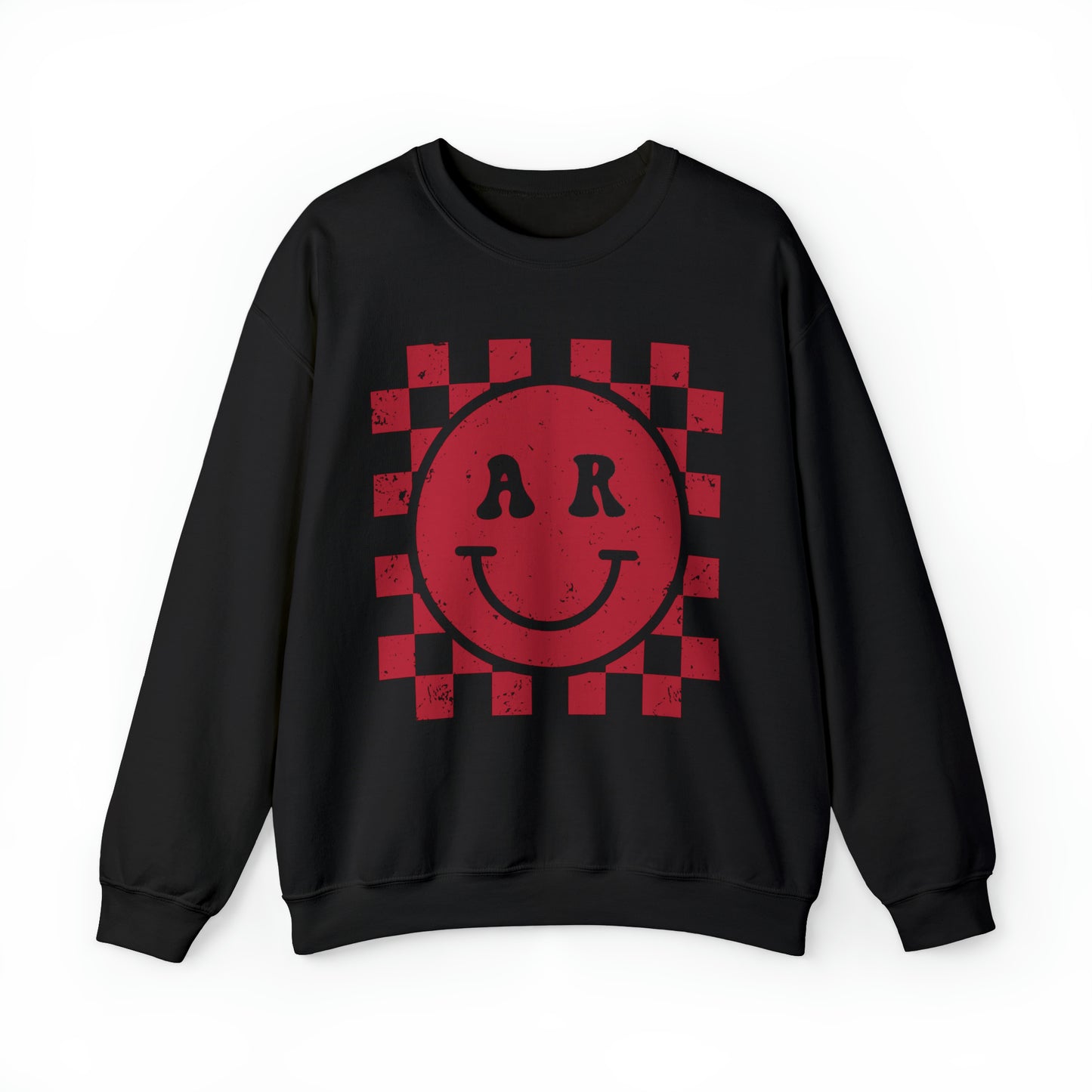 AR Smiley Checkered Sweatshirt
