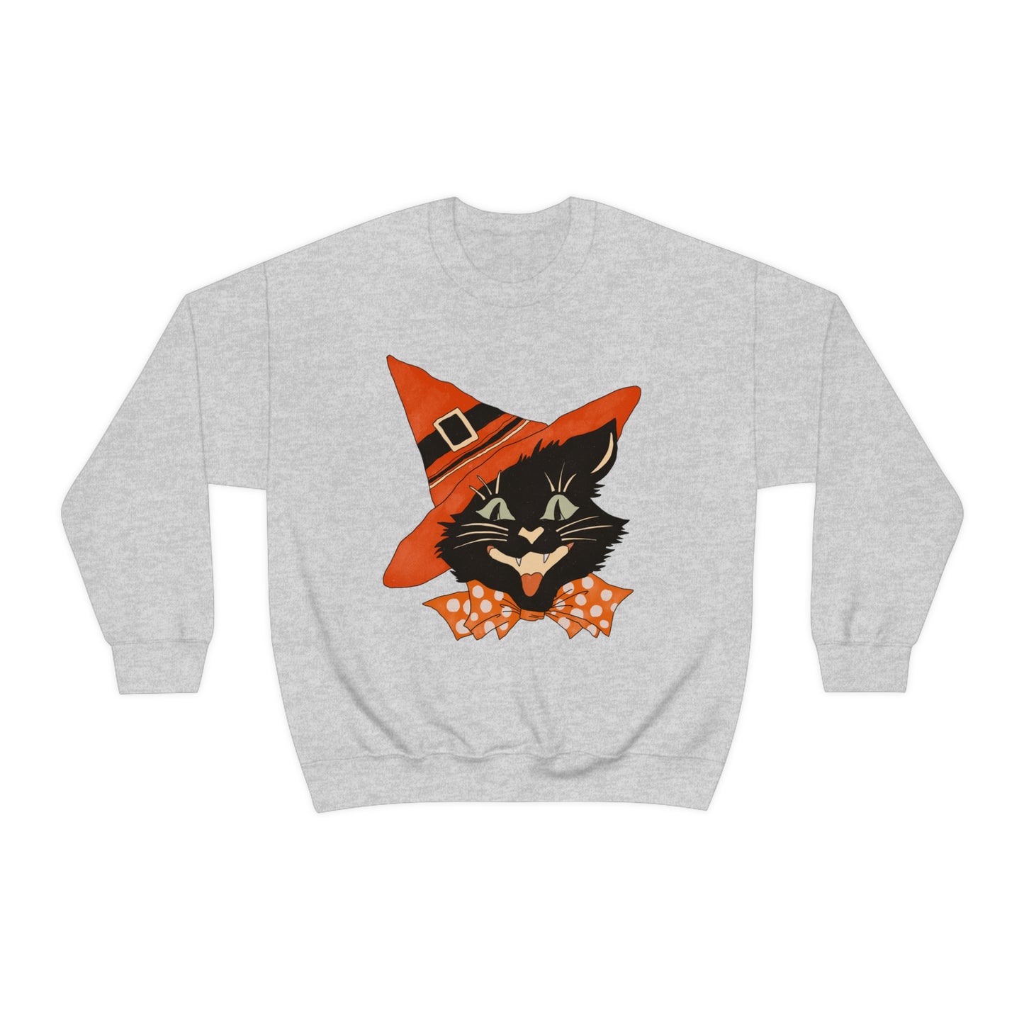 Vintage Black Cat Halloween Sweatshirt