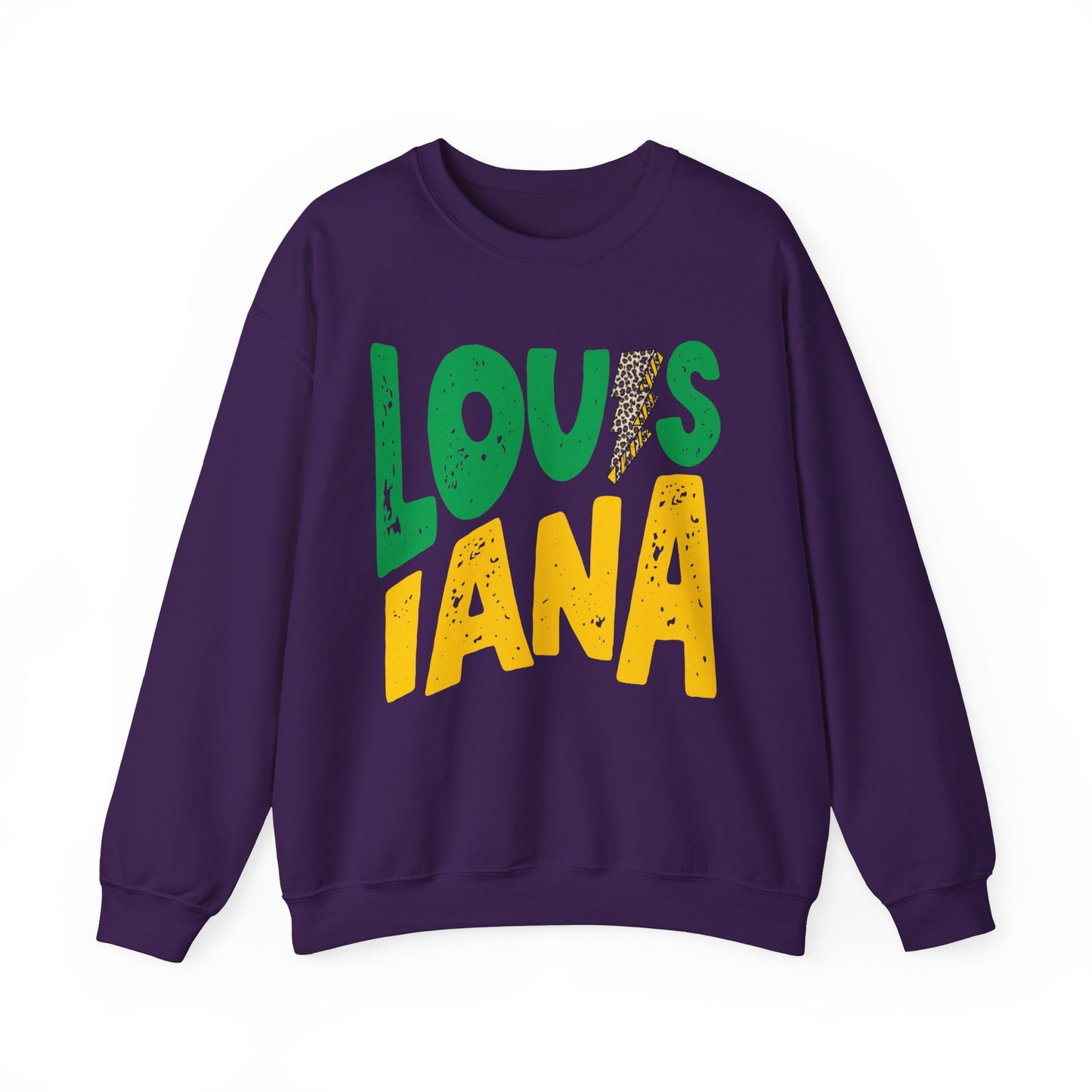 Louisiana Mardi Gras Lightning Bolt Sweatshirt