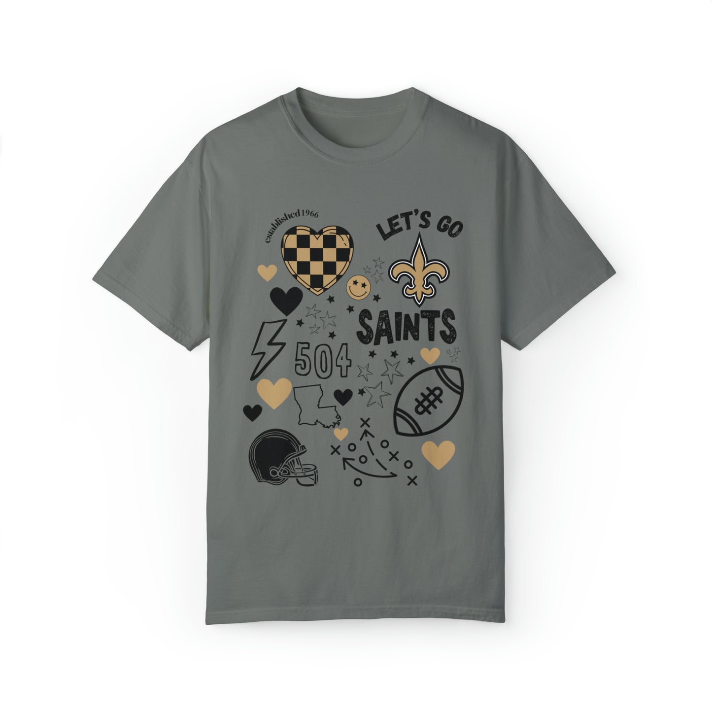 Saints Game Day Shirt, Design on Front Only