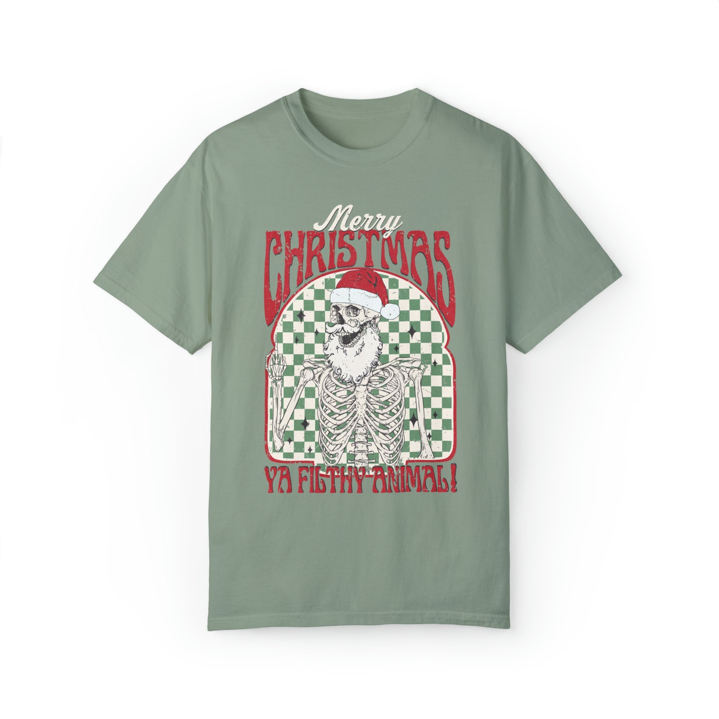Merry Christmas Filthy Animal Skeleton Shirt