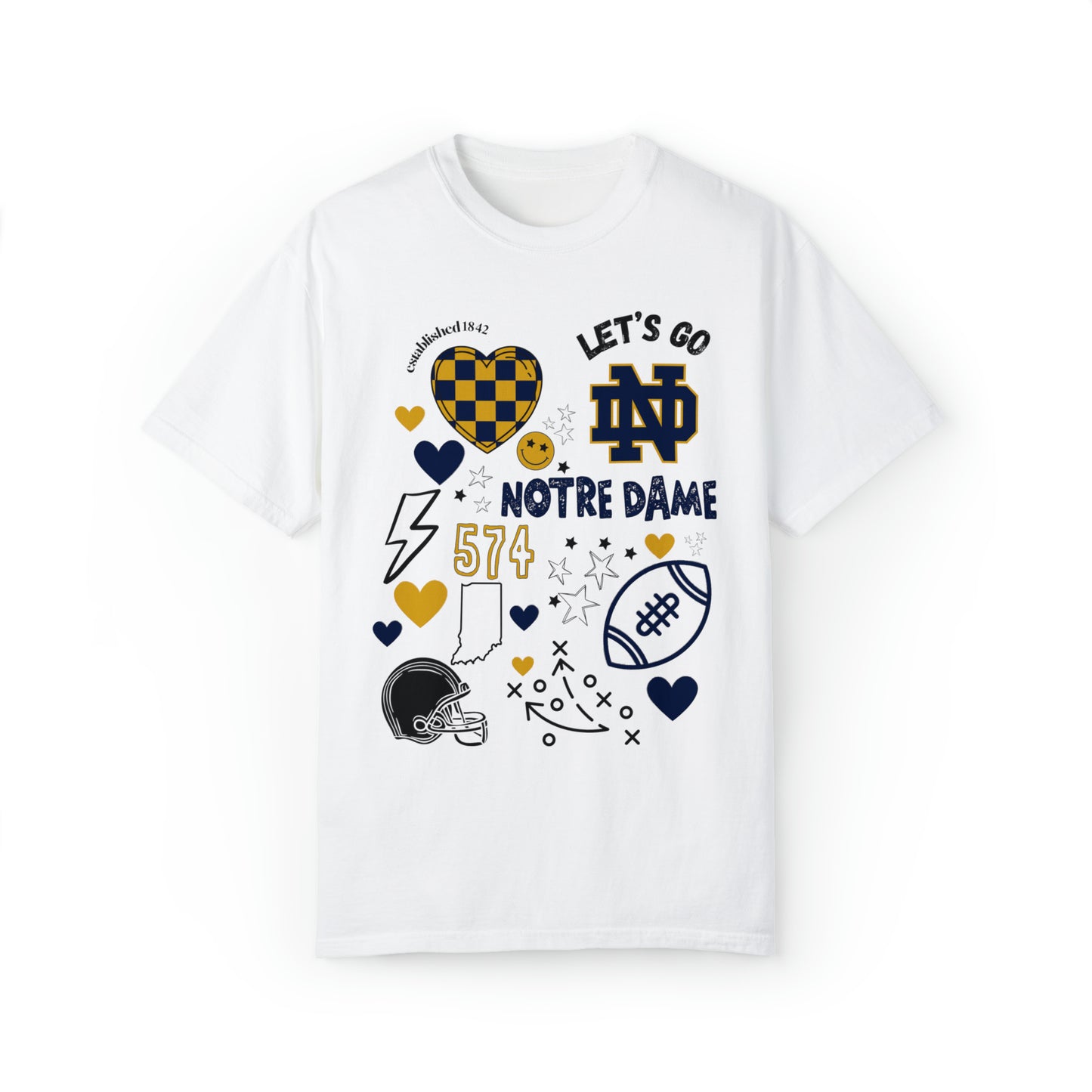Notre Dame Game Day Shirt Front Design