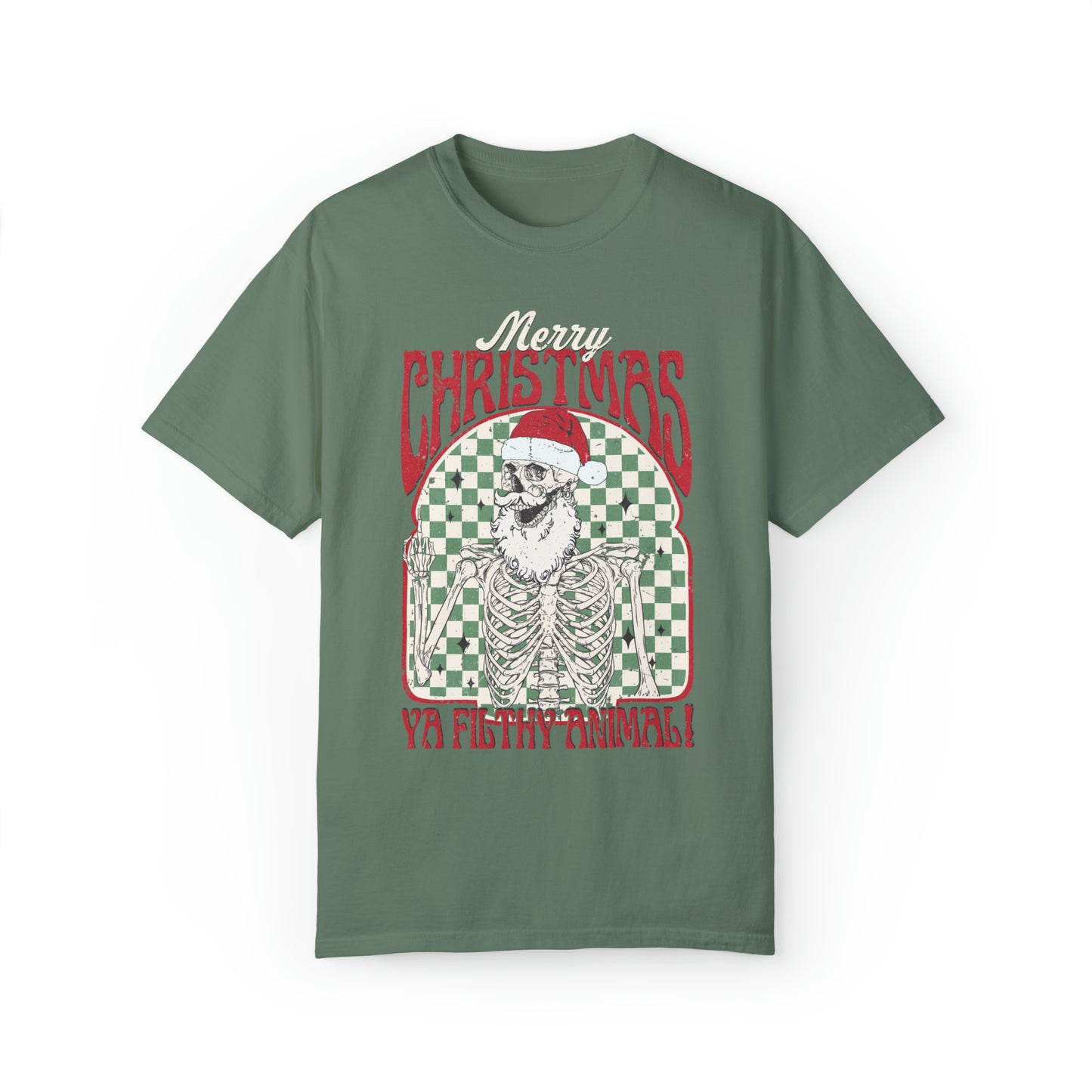 Merry Christmas Filthy Animal Skeleton Shirt