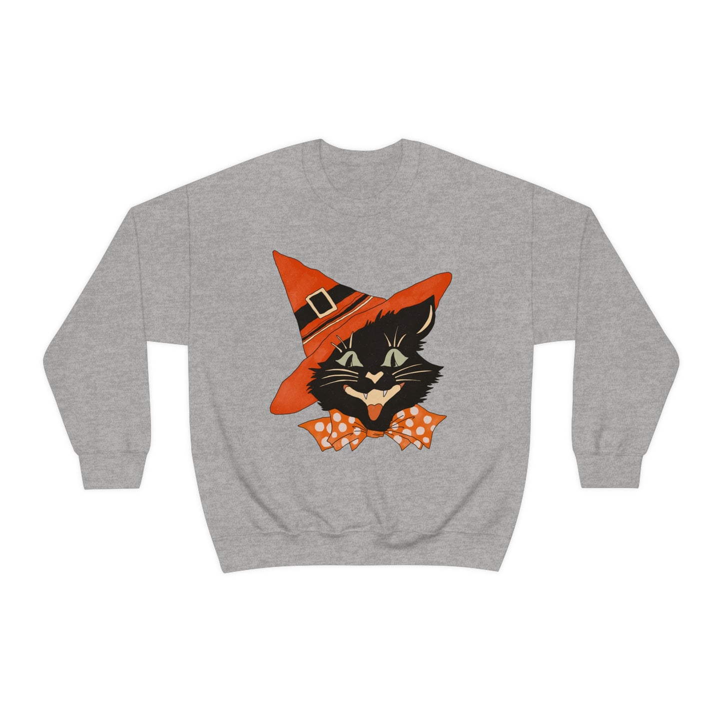 Vintage Black Cat Halloween Sweatshirt