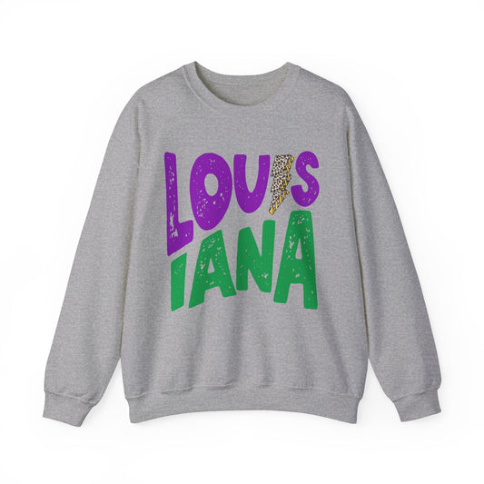 Louisiana Mardi Gras Lightning Bolt Sweatshirt