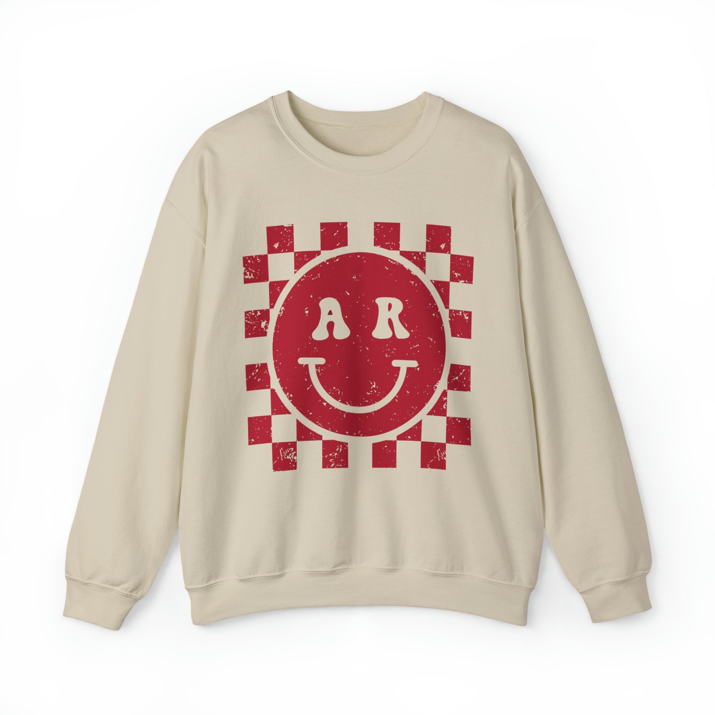 AR Smiley Checkered Sweatshirt