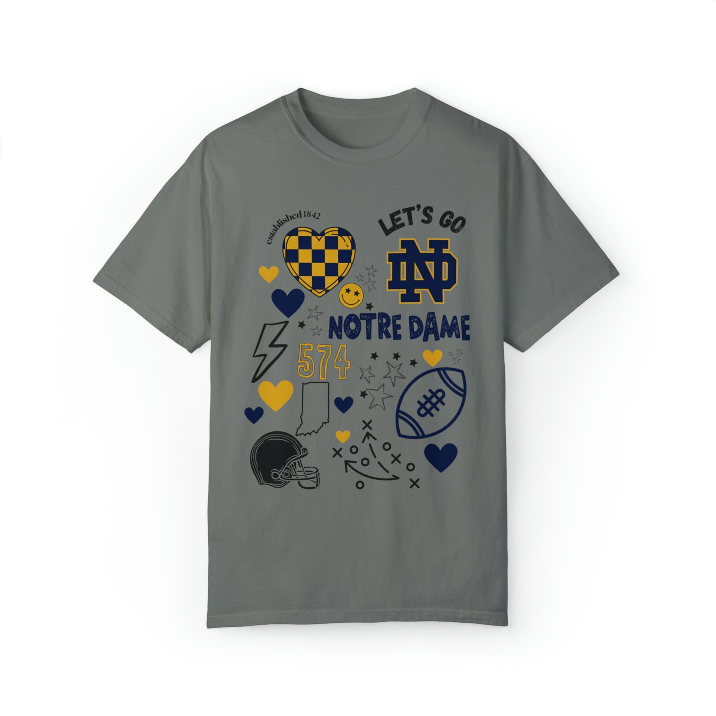 Notre Dame Game Day Shirt Front Design