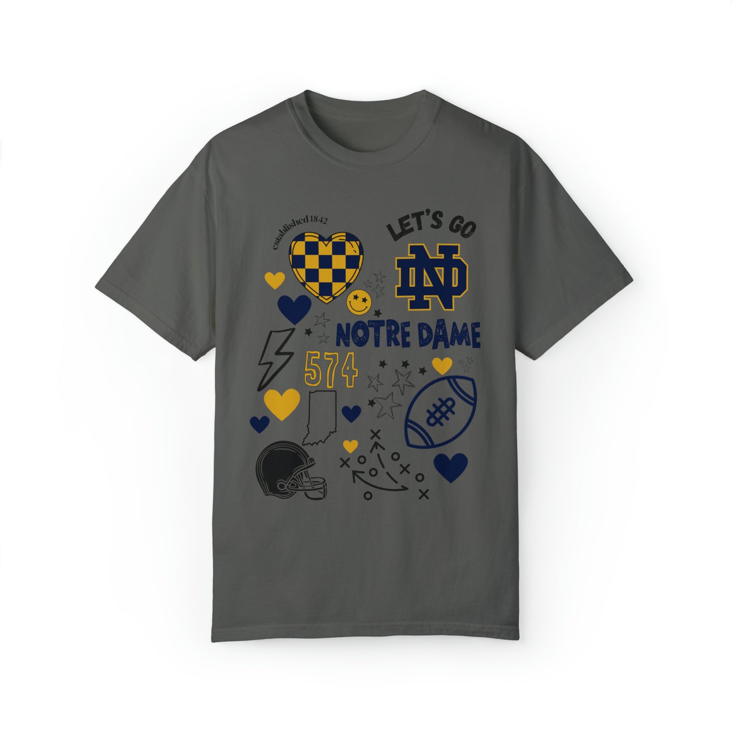 Notre Dame Game Day Shirt Front Design