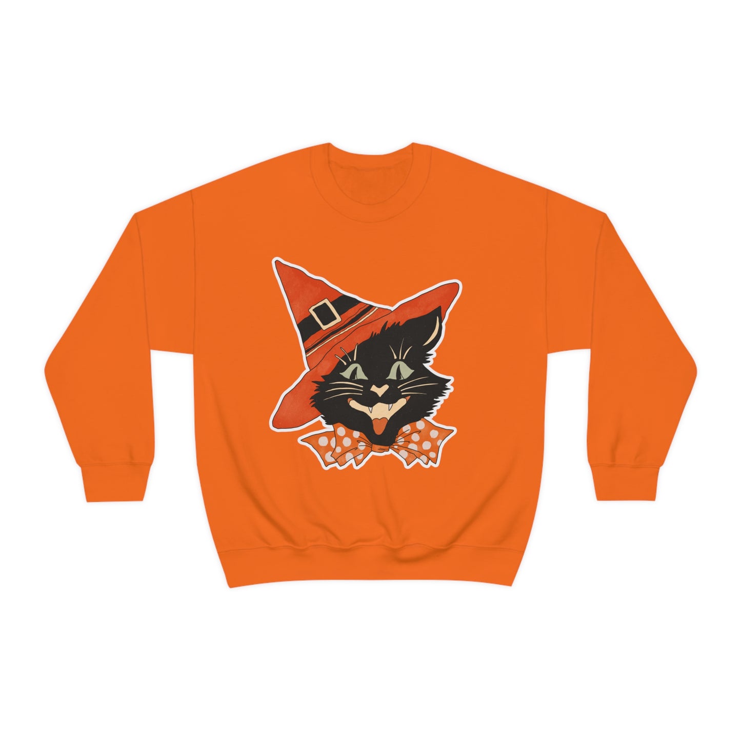 Vintage Black Cat Halloween Sweatshirt