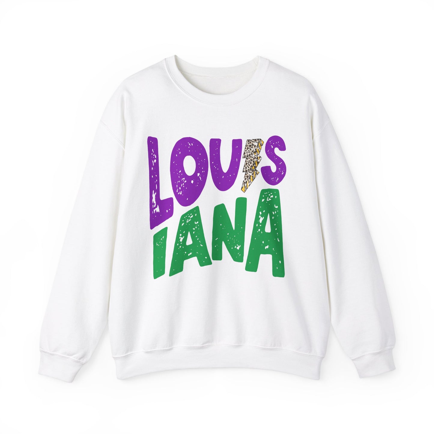 Louisiana Mardi Gras Lightning Bolt Sweatshirt
