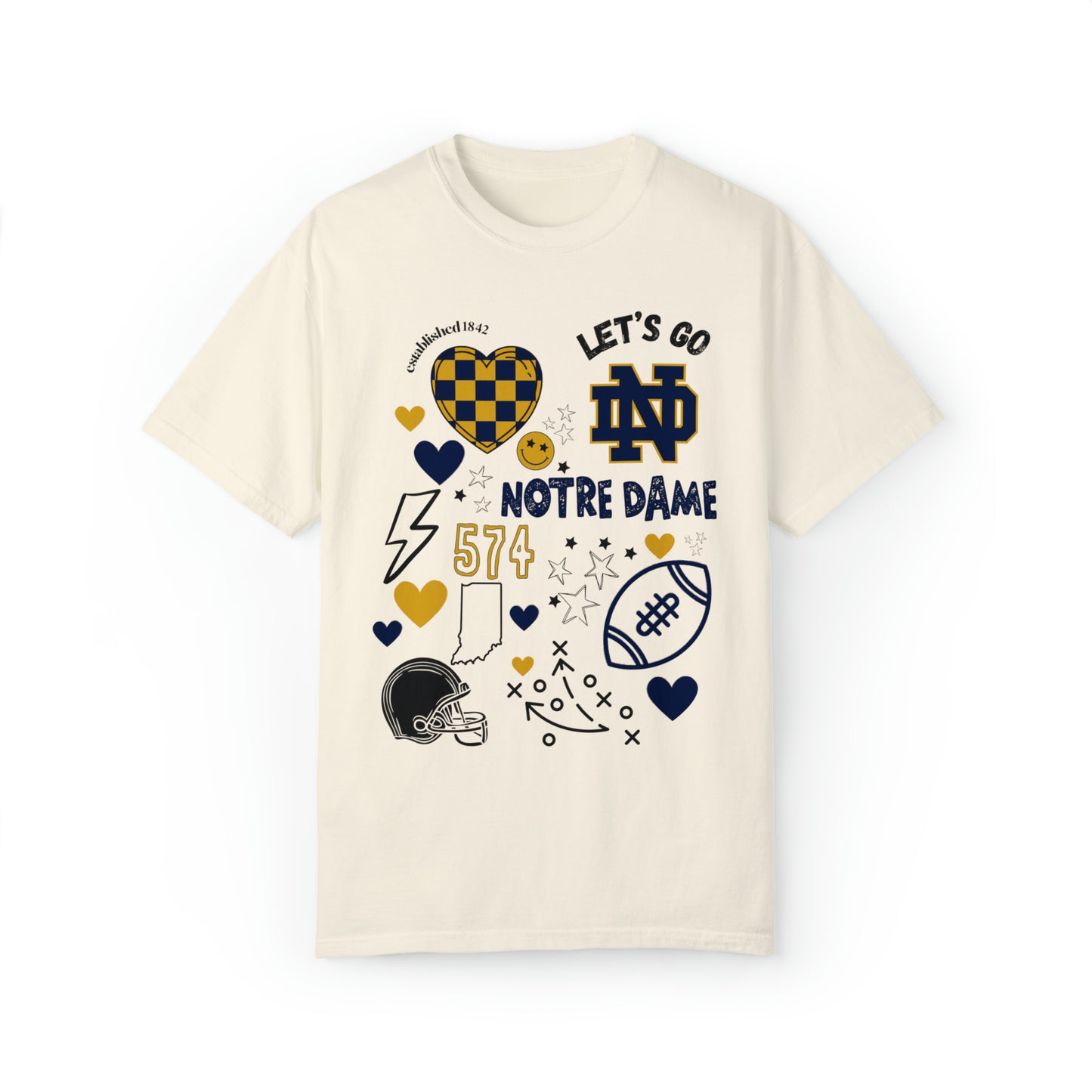 Notre Dame Game Day Shirt Front Design