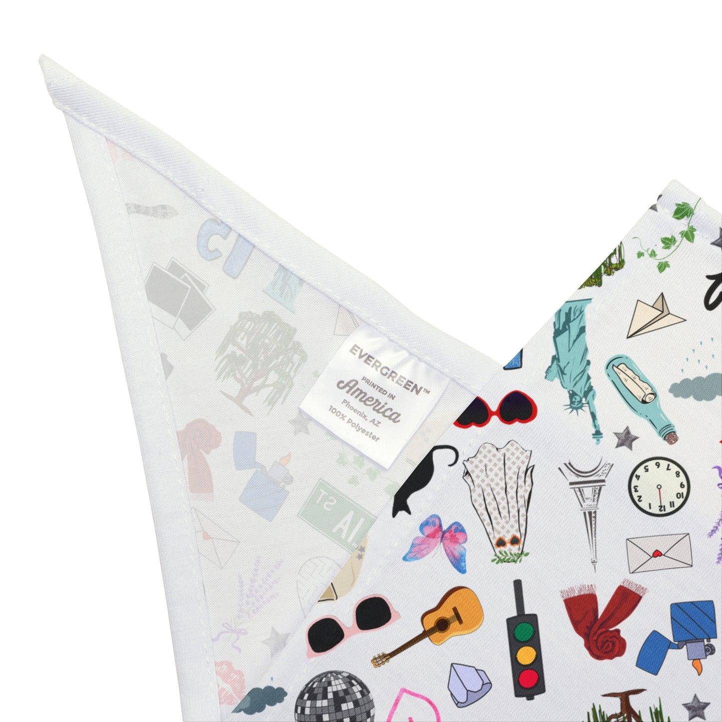 Iconic TS Pet Bandana - White