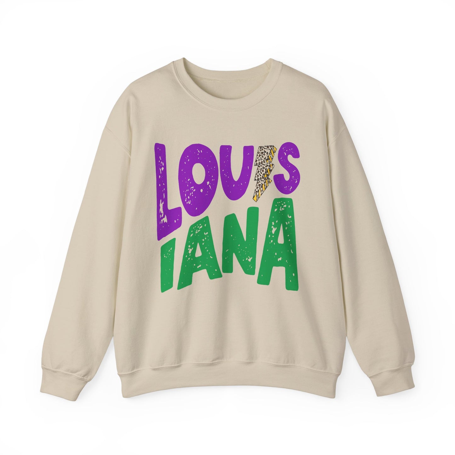 Louisiana Mardi Gras Lightning Bolt Sweatshirt