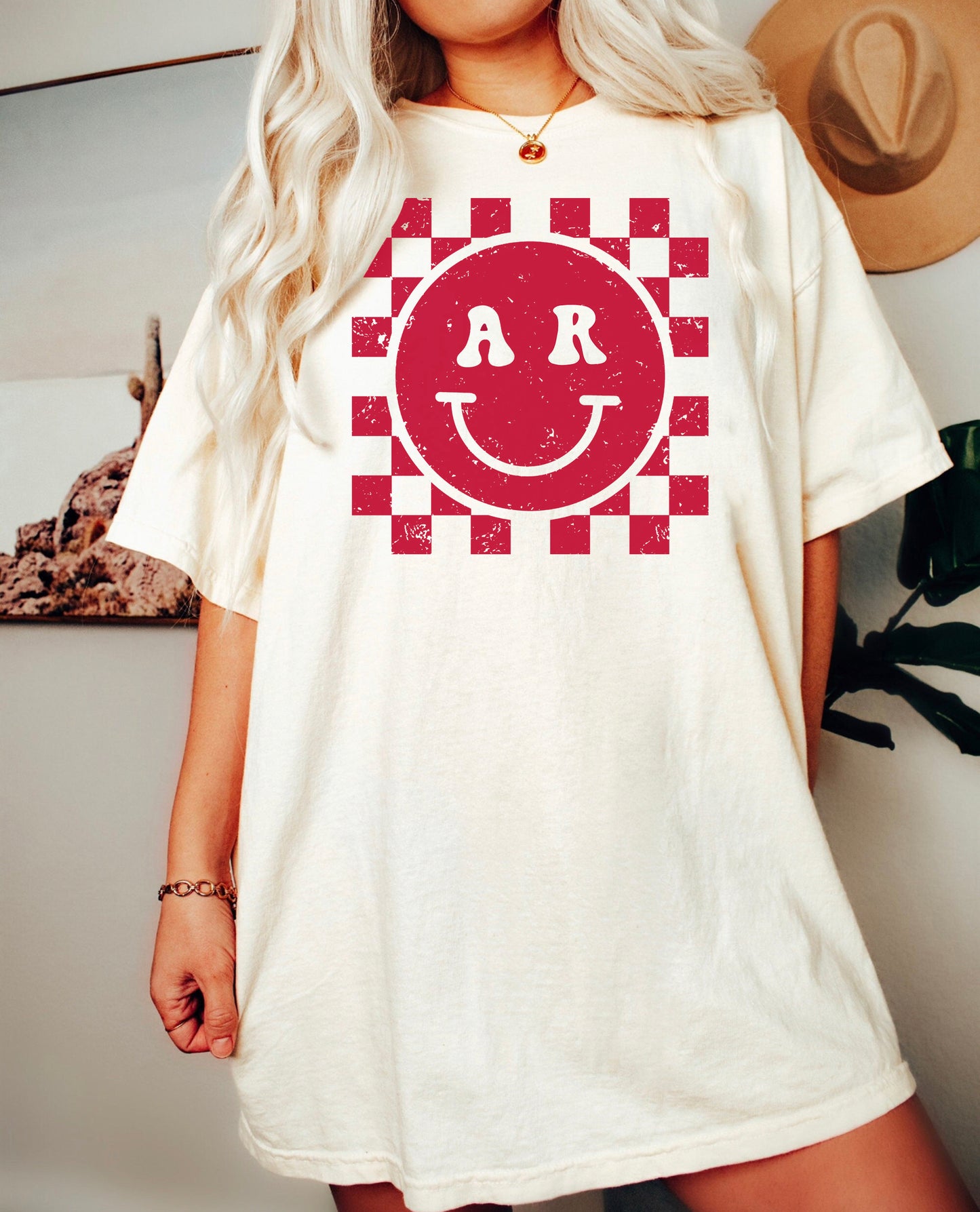AR Smiley Checkered Shirt