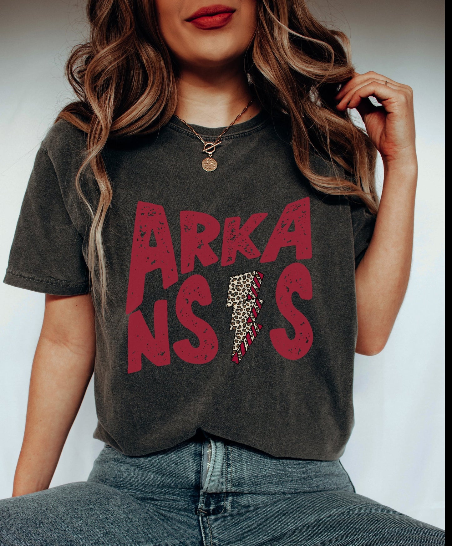 Arkansas Leopard Lightning Bolt Shirt
