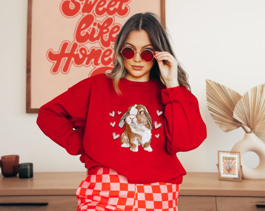 Bunny Rabbit Heart Sweatshirt