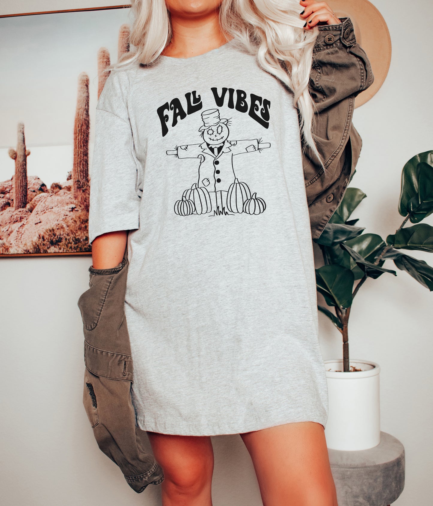 Fall Vibes Scarecrow Bella Canvas Shirt