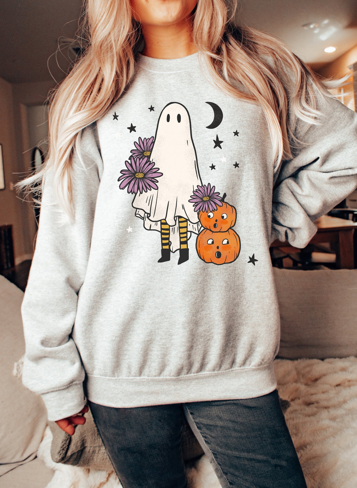 Vintage Halloween Ghost Sweatshirt
