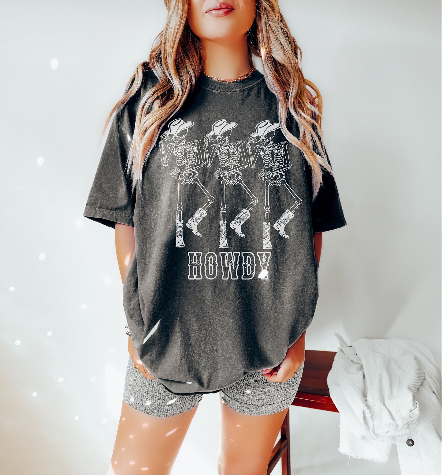 Howdy Cowboy Skeleton Tee
